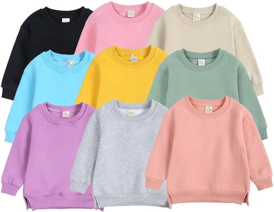 سویشرت پولیور یقه گرد پسرانه و دخترانه بچه گانه LNICAER، کت رنگ ثابت پشمی گرم مناسب پاییز و زمستان سویشرت پولیور یقه گرد پسرانه و دخترانه بچه گانه LNICAER، کت رنگ ثابت پشمی گرم مناسب پاییز و زمستان