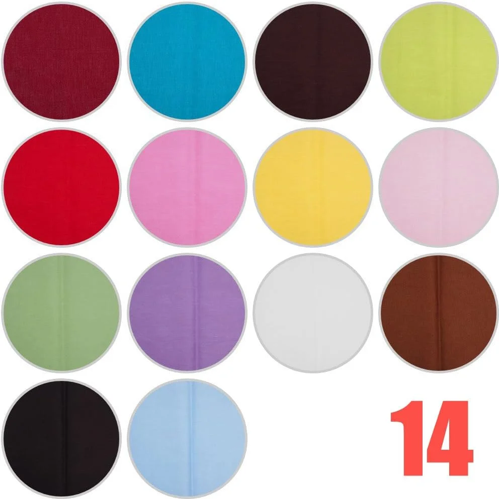 ریلایندو بسته 14 عددی پارچه نخی رنگ ثابت 30x30 سانتیمتر مناسب تکهدوزی، خیاطی، اسکرپبوک، لحافدوزی، الگو و کارهای هنری ریلایندو بسته 14 عددی پارچه نخی رنگ ثابت 30x30 سانتیمتر مناسب تکهدوزی، خیاطی، اسکرپبوک، لحافدوزی، الگو و کارهای هنری