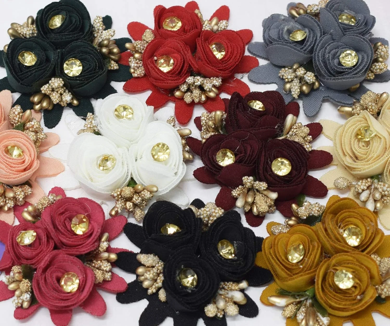 مجموعه گل پارچه ای آسیایی هابی کرافتس 10 عددی (چند رنگ)