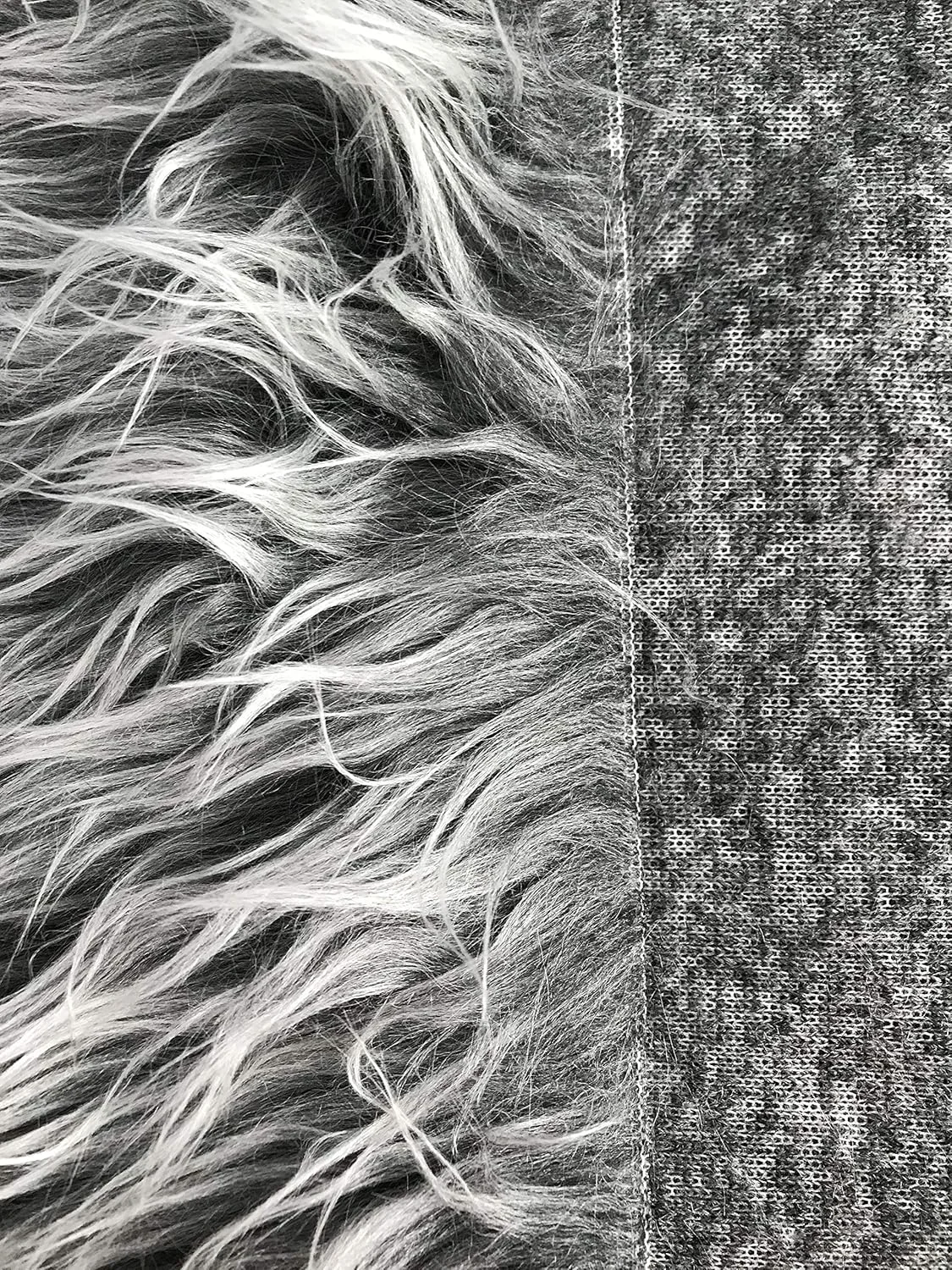 تکه پارچه های مربعی خز مصنوعی Wododo برای صنایع دستی، خیاطی، لباس، پدهای صندلی (یخ خاکستری، 25 در 50 سانتی متر)