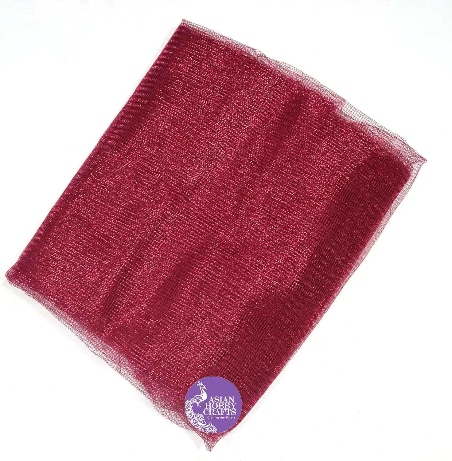 تور تزیینی گل Asian Hobby Crafts مناسب تزیین دسته گل (صورتی تیره، 14 متر) تور تزیینی گل Asian Hobby Crafts مناسب تزیین دسته گل (صورتی تیره، 14 متر)