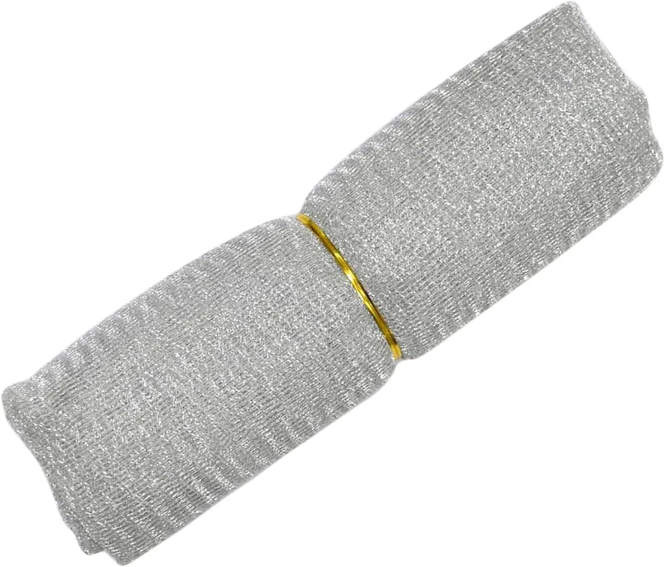 تور تزیینی گل Asian Hobby Crafts مناسب برای تزیین دسته گل، کادوپیچی، تزیین سالن جشن، نقره ای (14 متر)
