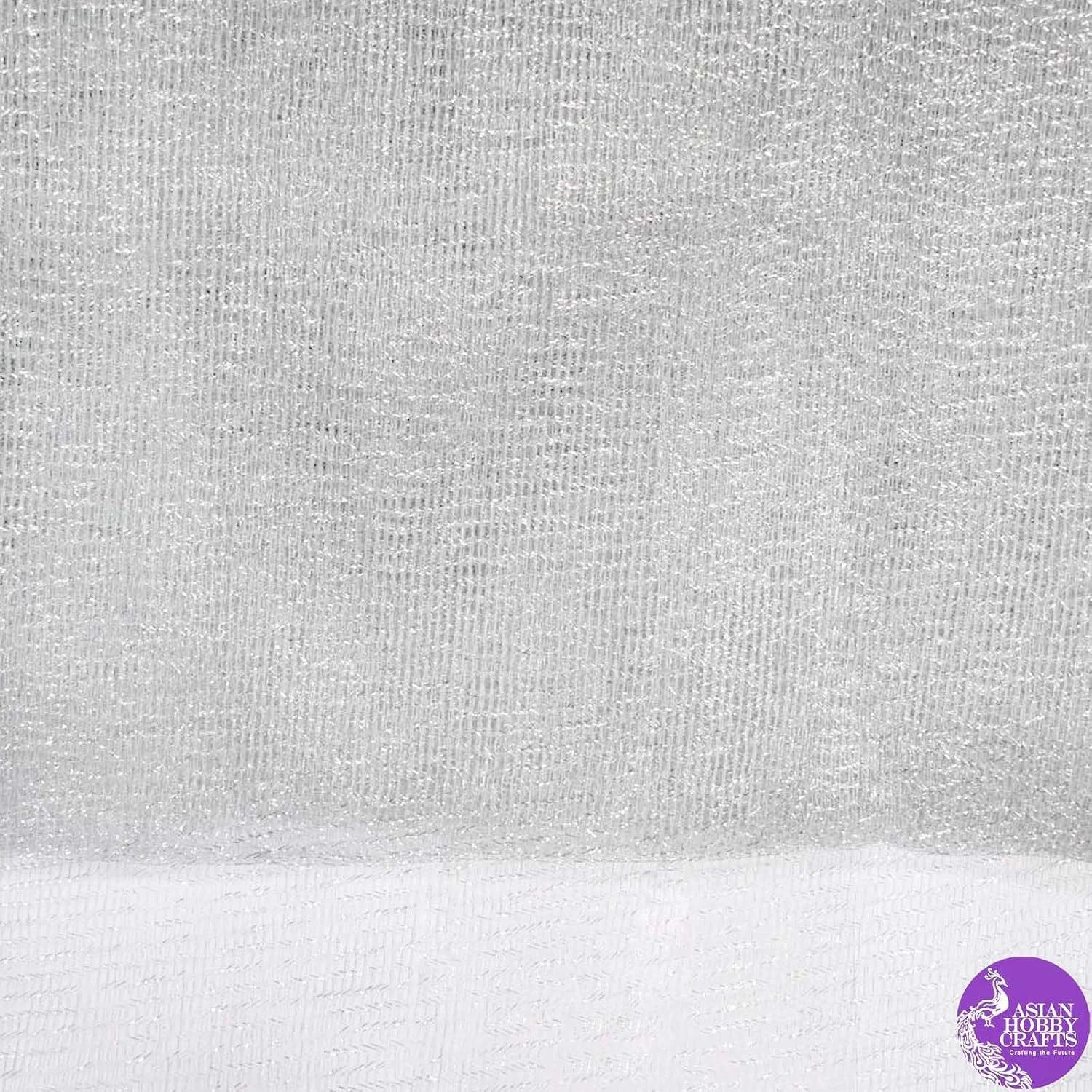 تور تزیینی گل Asian Hobby Crafts مناسب برای تزیین دسته گل، کادوپیچی، تزیین سالن جشن، نقره ای (14 متر) تور تزیینی گل Asian Hobby Crafts مناسب برای تزیین دسته گل، کادوپیچی، تزیین سالن جشن، نقره ای (14 متر)