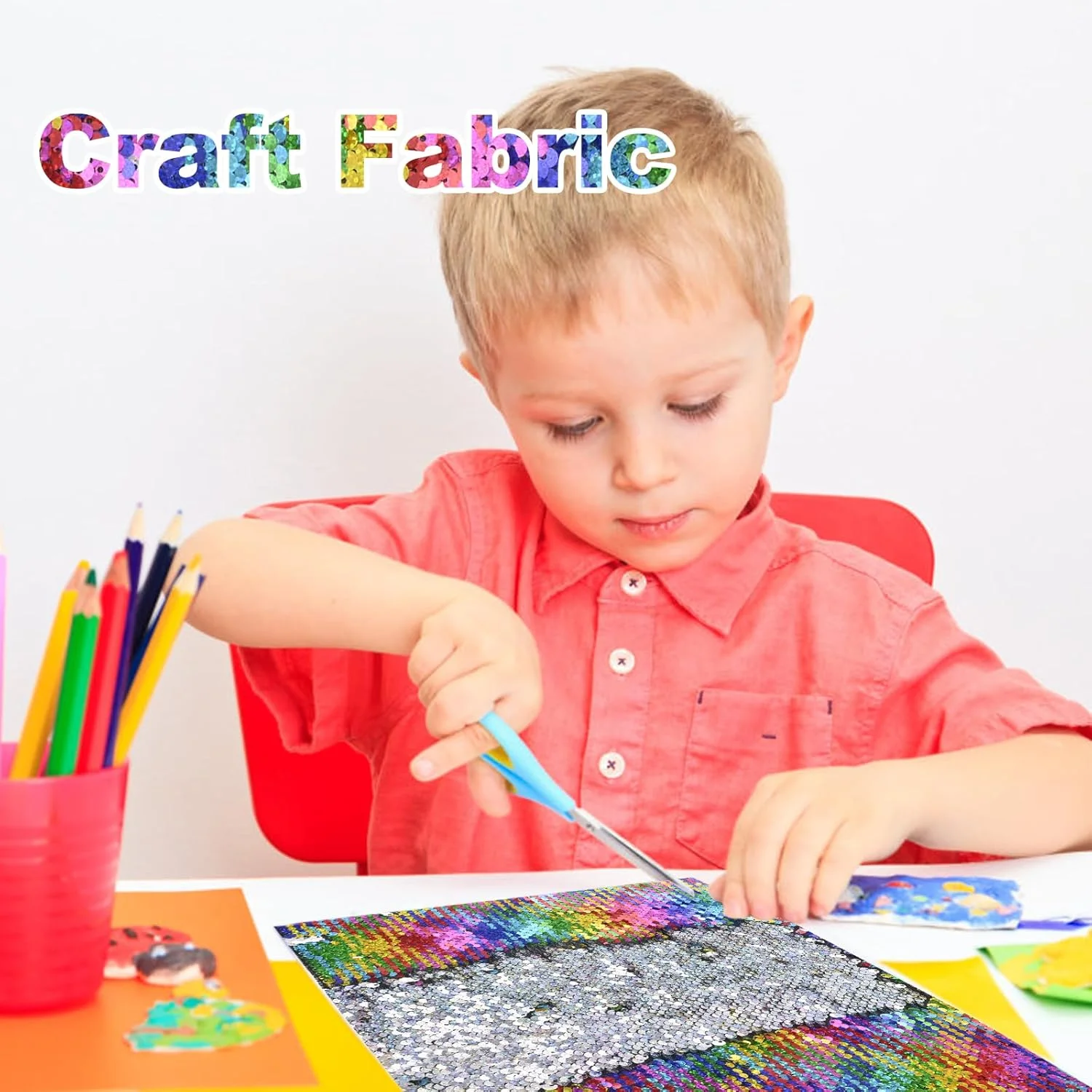 Memogizz 12pcs A4 Size One-Side Reversible Glitter Sequin Fabric, Colourful Sensory Items Stimulation Craft for Kids, Hobby Craft Fabric Sheets (A4 Size Pink) Memogizz 12pcs A4 Size One-Side Reversible Glitter Sequin Fabric, Colourful Sensory Items Stimulation Craft for Kids, Hobby Craft Fabric Sheets (A4 Size Pink)