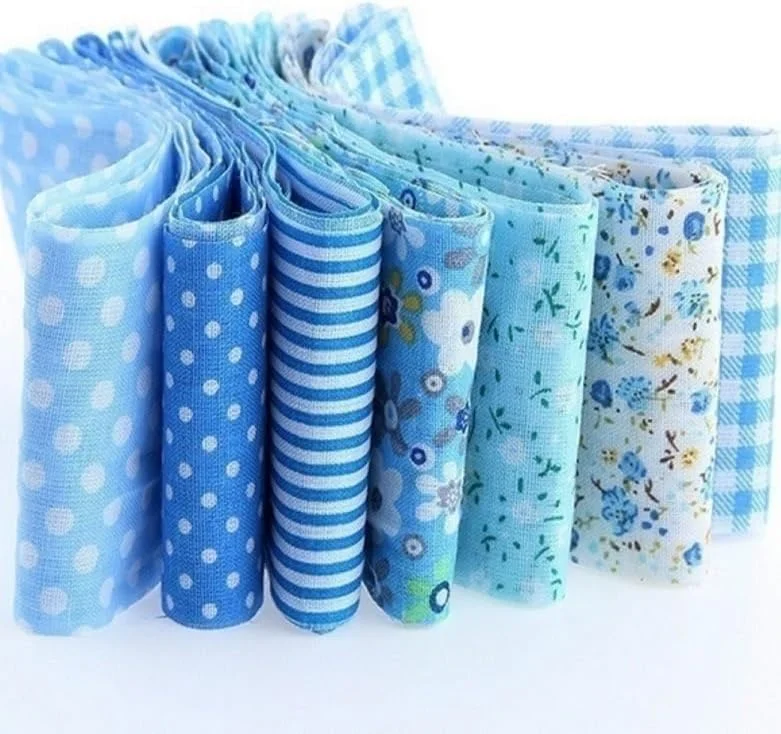 بسته 7 عددی پارچه نخی آبی رنگ Galepromot، مناسب برای تکه دوزی، خیاطی DIY، اسکرپ بوک، لحاف دوزی، پارچه طرح گلدار و خال خالی، مناسب برای کاردستی و پارچه سرگرمی، ابعاد 25cm x 25cm بسته 7 عددی پارچه نخی آبی رنگ Galepromot، مناسب برای تکه دوزی، خیاطی DIY، اسکرپ بوک، لحاف دوزی، پارچه طرح گلدار و خال خالی، مناسب برای کاردستی و پارچه سرگرمی، ابعاد 25cm x 25cm
