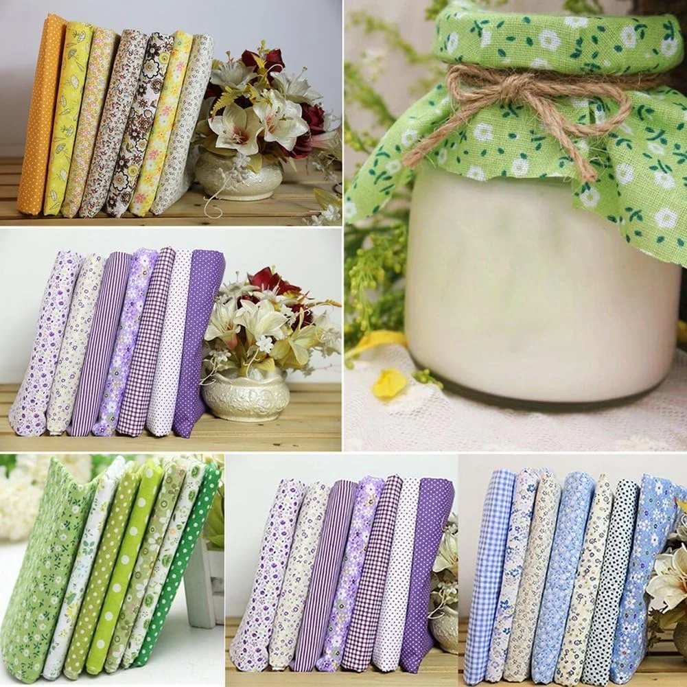 پارچه نخی طرح دار 7 تکه مربعی، گلدار، راه راه، خال خالی برای خیاطی، پارچه نخی 25x25 سانتی متر طرح گل و خال خالی، پارچه تکه دوزی DIY، پارچه صنایع دستی و سرگرمی (آبی) پارچه نخی طرح دار 7 تکه مربعی، گلدار، راه راه، خال خالی برای خیاطی، پارچه نخی 25x25 سانتی متر طرح گل و خال خالی، پارچه تکه دوزی DIY، پارچه صنایع دستی و سرگرمی (آبی)