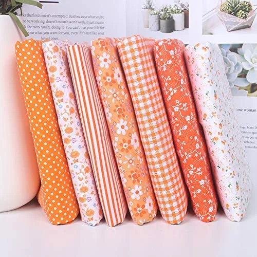 7Pcs Top Orange Cotton Craft Fabric Bundle Squares Patchwork DIY Sewing Scrapbooking Quilting Floral Dot Pattern Craft and Hobby Fabric, Craft and Hobby Fabric, Patchwork Cotton Fabric (25cm x 25cm) 7Pcs Top Orange Cotton Craft Fabric Bundle Squares Patchwork DIY Sewing Scrapbooking Quilting Floral Dot Pattern Craft and Hobby Fabric, Craft and Hobby Fabric, Patchwork Cotton Fabric (25cm x 25cm)