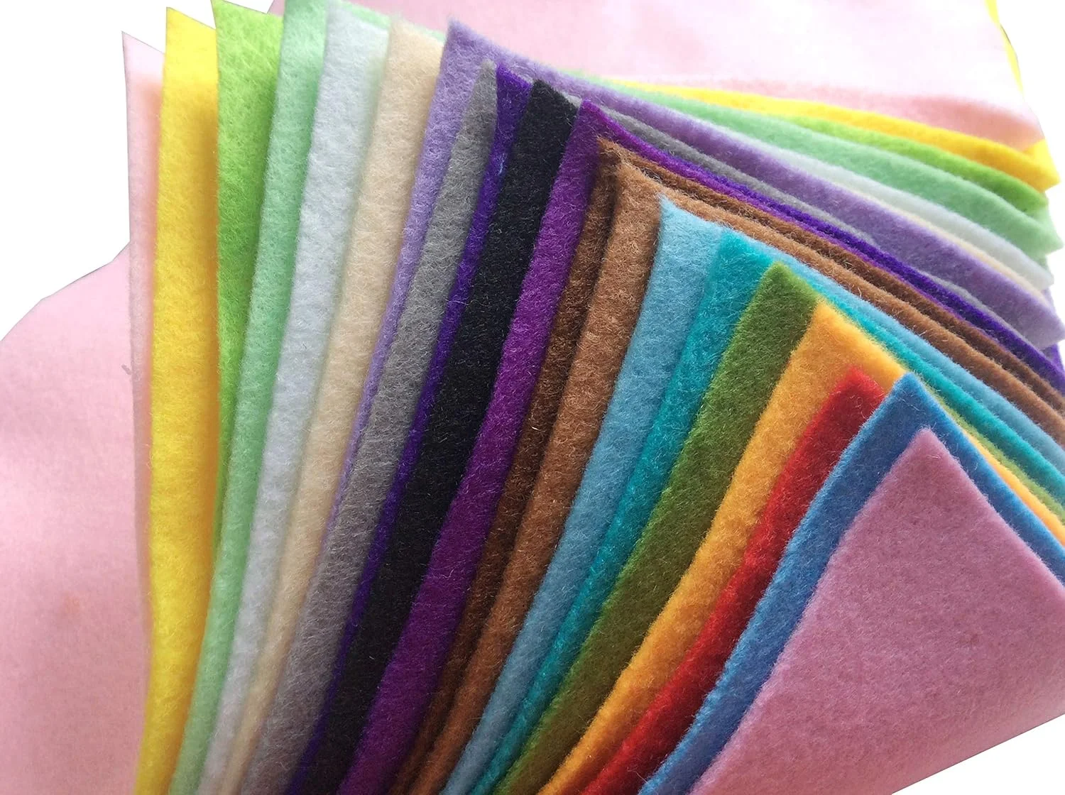 بسته 20 عددی پارچه نمدی نرم آکریلیک Longshine-us، سایز 30cm x 20cm با ضخامت 1.4mm، مناسب برای تکه دوزی، خیاطی، کارهای دستی و هنری، رنگ های متنوع