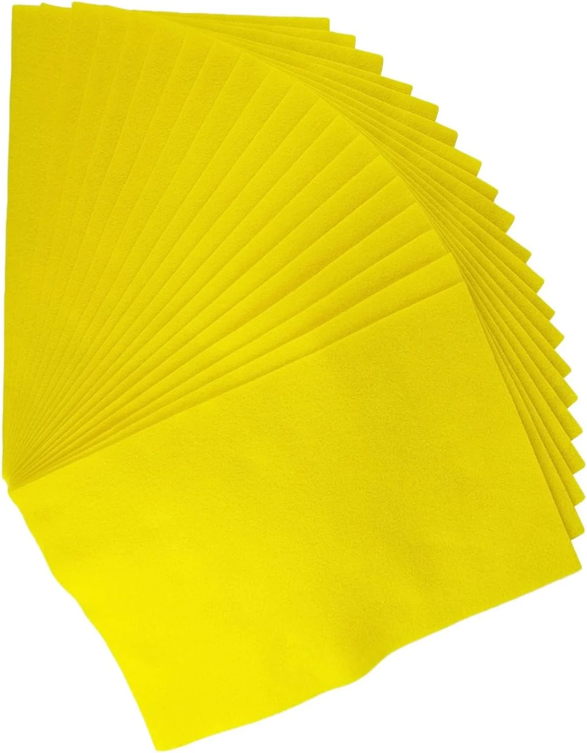 پارچه نمدی رنگی Jtnohx، ورقه‌های نمدی نرم برای صنایع دستی، پارچه ضخیم 1.4 میلی‌متری برای خیاطی و پروژه‌های DIY، 20x30 سانتی‌متر (زرد روشن)