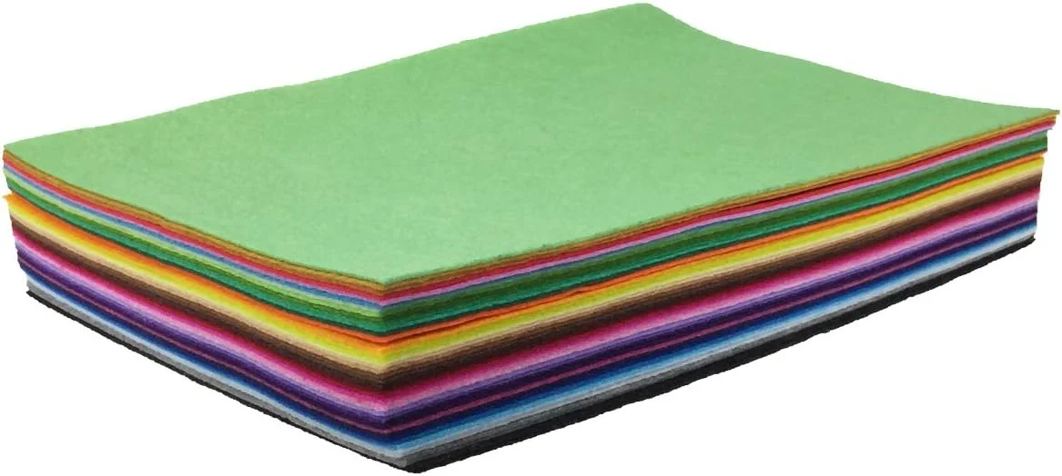 فlic-flac بسته 42 عددی پارچه نمدی A4 در 42 رنگ مختلف، سایز 20cm*30cm مناسب برای تکه دوزی و کارهای هنری DIY فlic-flac بسته 42 عددی پارچه نمدی A4 در 42 رنگ مختلف، سایز 20cm*30cm مناسب برای تکه دوزی و کارهای هنری DIY