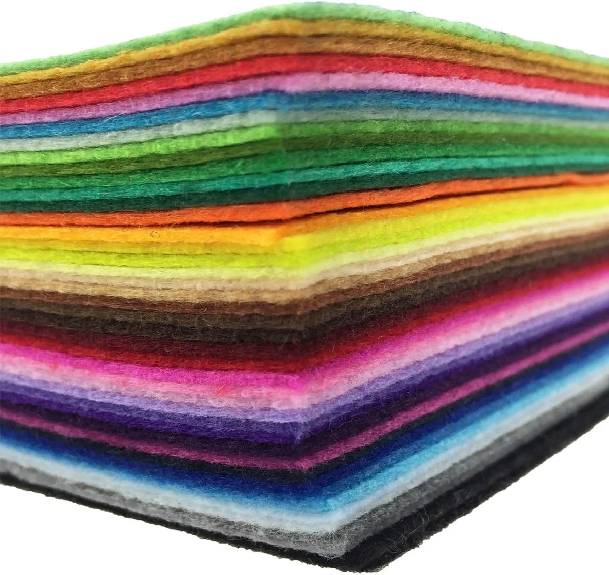 فlic-flac بسته 42 عددی پارچه نمدی A4 در 42 رنگ مختلف، سایز 20cm*30cm مناسب برای تکه دوزی و کارهای هنری DIY فlic-flac بسته 42 عددی پارچه نمدی A4 در 42 رنگ مختلف، سایز 20cm*30cm مناسب برای تکه دوزی و کارهای هنری DIY