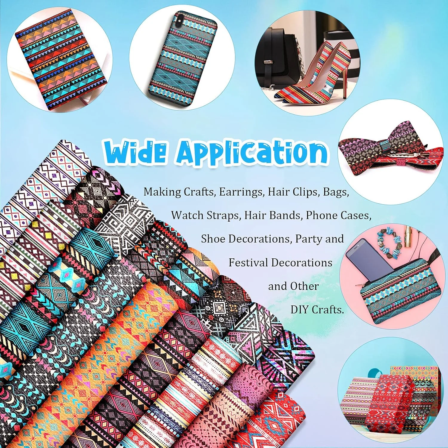 Weewooday 16 Pieces Striped Plaid Geometry Faux Leather Sheets Vintage Boho Style Leather Fabric Sheets Geometry Synthetic for DIY Bow Crafts Sewing Projects Decoration Making, 8.3 x 6.3 Inch Weewooday 16 Pieces Striped Plaid Geometry Faux Leather Sheets Vintage Boho Style Leather Fabric Sheets Geometry Synthetic for DIY Bow Crafts Sewing Projects Decoration Making, 8.3 x 6.3 Inch