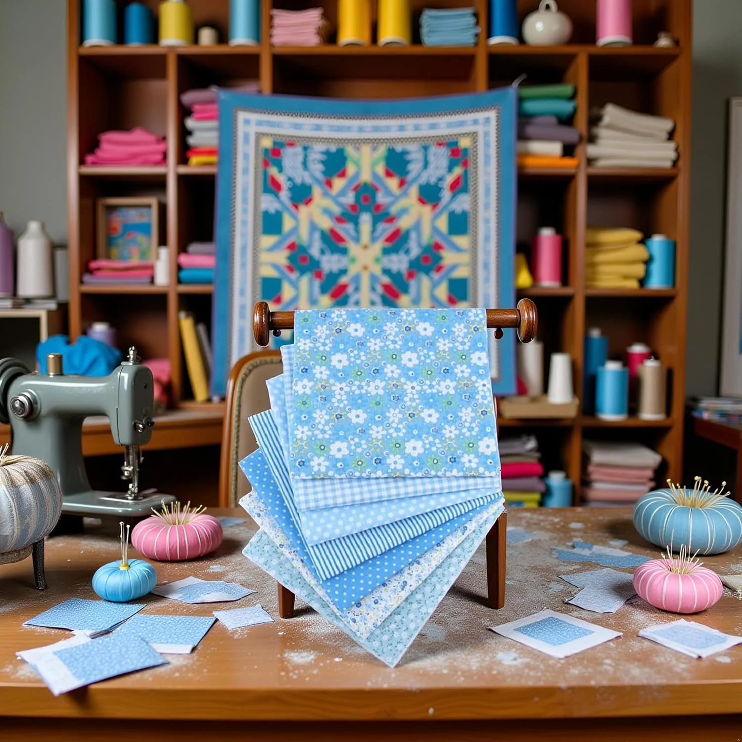 بسته پارچه نخی صنایع دستی آبی 7 تکه، مربع های تکه دوزی، خیاطی DIY، اسکرپ بوک، لحاف دوزی، الگوی نقطه گلدار، پارچه صنایع دستی و سرگرمی 10" x 10" (25cm x 25cm) بسته پارچه نخی صنایع دستی آبی 7 تکه، مربع های تکه دوزی، خیاطی DIY، اسکرپ بوک، لحاف دوزی، الگوی نقطه گلدار، پارچه صنایع دستی و سرگرمی 10" x 10" (25cm x 25cm)