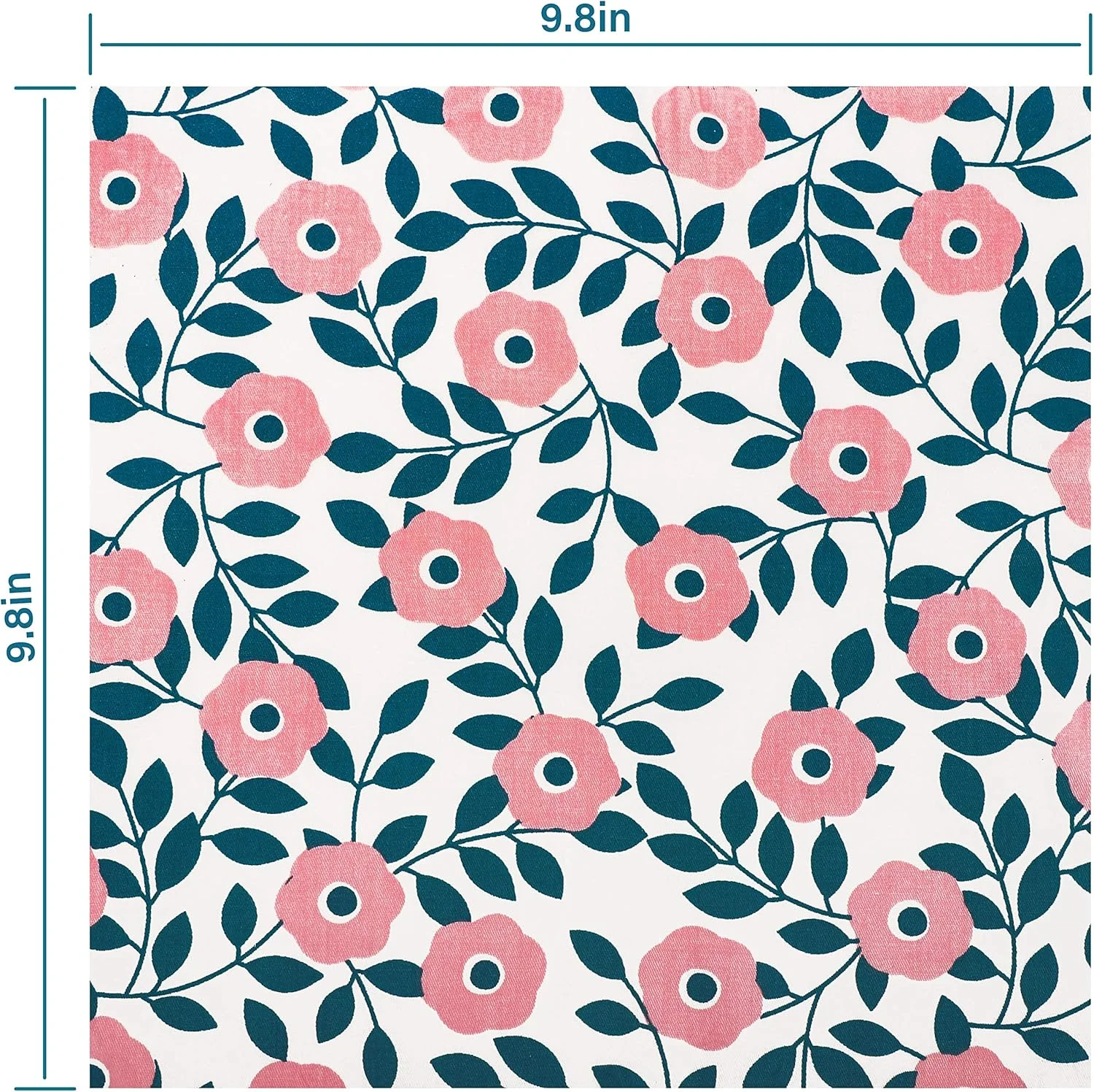 بسته 50 عددی پارچه نخی لحاف دوزی آبلیس (100% پنبه - 25cm x 25cm) ورقه‌های مربعی از پیش برش خورده طرح گلدار لوازم خیاطی برای تکه دوزی خیاطی کاردستی DIY