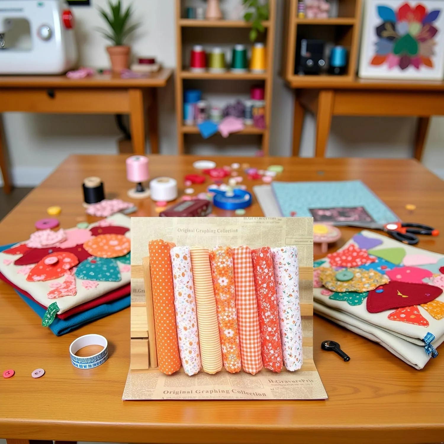 Calsgkspray 7Pcs Top Multicolor Cotton Craft Fabric Bundle Squares Patchwork Craft and Hobby Fabric,DIY Sewing Scrapbooking Quilting Floral Dot Pattern Craft and Hobby Fabric 10" x 10" (25cm x 25cm)