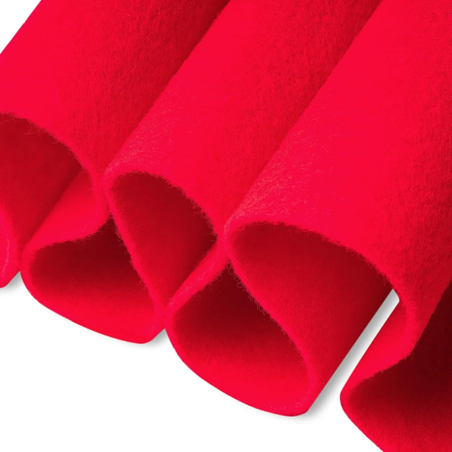 پارچه نمدی اکریلیک FabricLA - عرض 183 سانتی متر و ضخامت 1.6 میلی متر، پارچه نمدی غیر سفت متری - استفاده از رول نمدی نرم برای صنایع دستی، خیاطی، کوسن، لایی، هنرها و صنایع دستی DIY (1 یارد، قرمز)