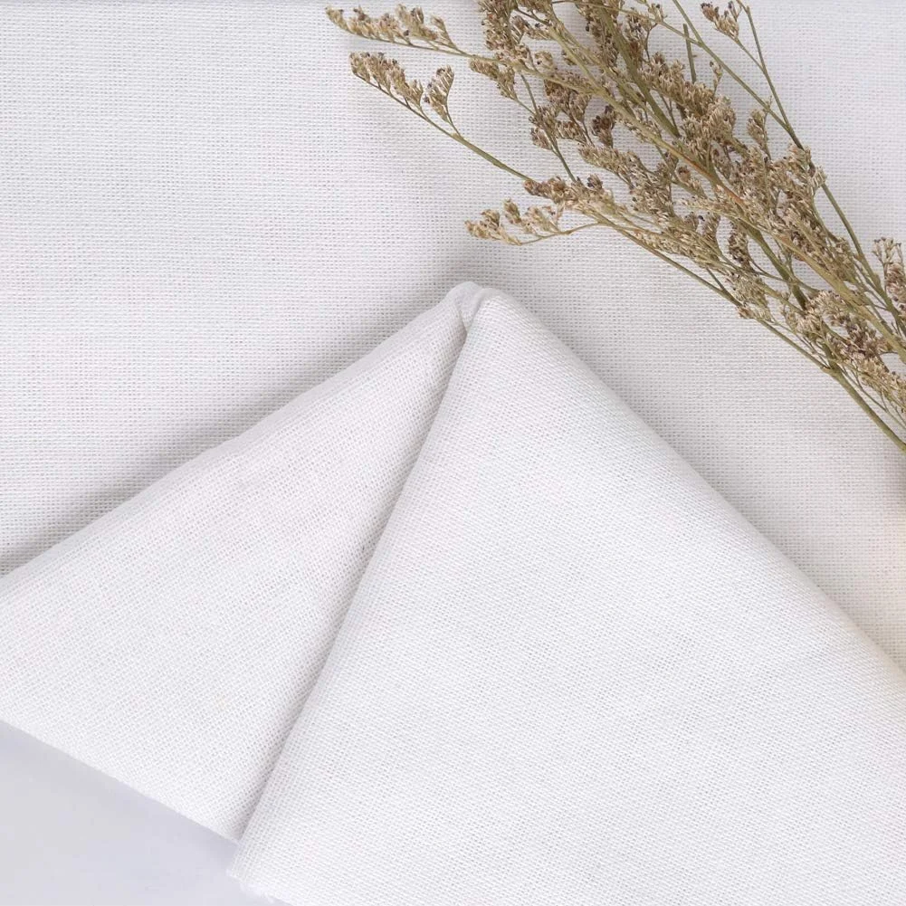 پارچه کتانی سفید ZXIIXZ (150cm x 48cm) - پارچه بزرگ برای ساخت لباس، صنایع دستی، روکش مبلمان، تزئین گلدان