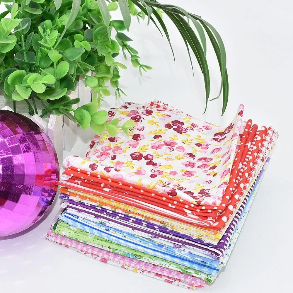 42Pcs 10"x10" Quilting Cotton Fabric Squares Sheets Pre-cut Multi-Color No Repeat Design Printed Floral Craft Fabric for DIY Sewing Scrapbooking Quilting Craft Patchwork (Red/Pink/Yellow/Green 42Pcs 10"x10" Quilting Cotton Fabric Squares Sheets Pre-cut Multi-Color No Repeat Design Printed Floral Craft Fabric for DIY Sewing Scrapbooking Quilting Craft Patchwork (Red/Pink/Yellow/Green