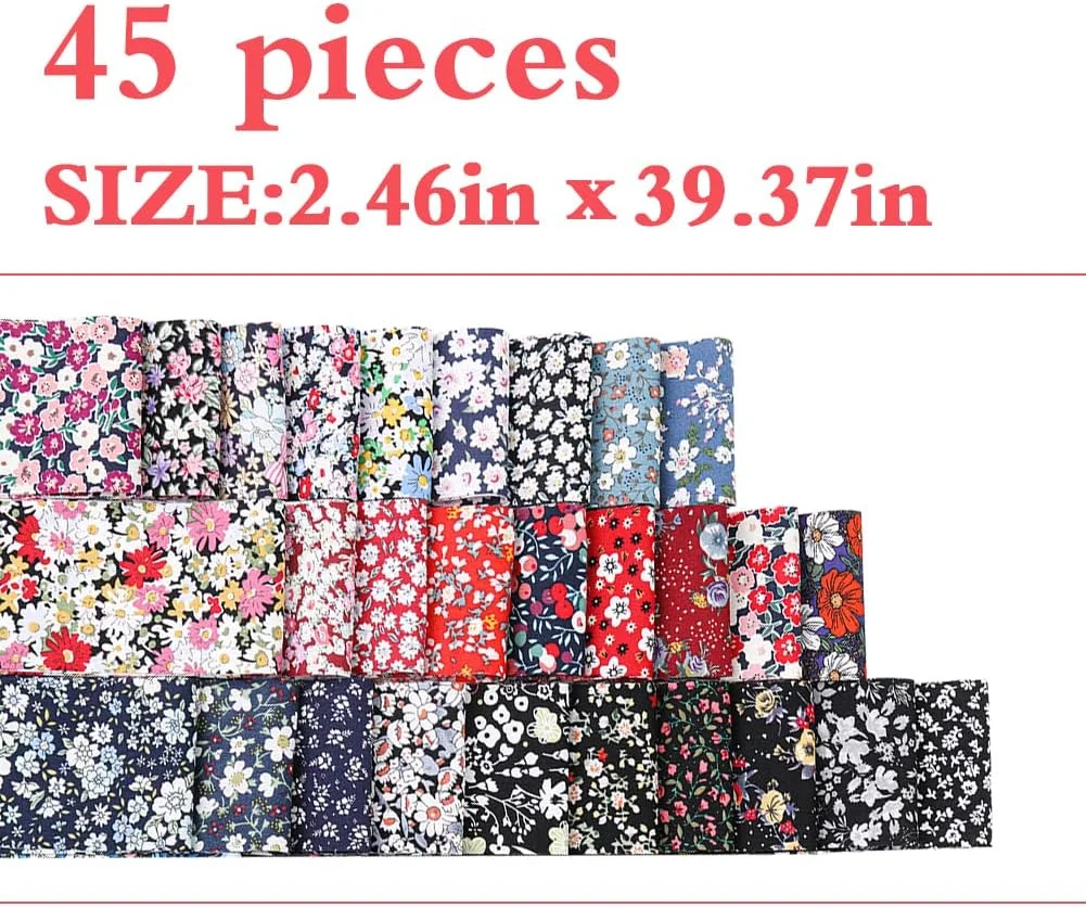 Ftyiwu بسته 45 عددی پارچه رولی ژله ای، نوارهای پارچه ای رولی ژله ای برای لحاف دوزی، پارچه پنبه ای تکه دوزی، پارچه لحاف دوزی، پارچه پنبه ای بافت ساده (سری رنگ تیره) Ftyiwu بسته 45 عددی پارچه رولی ژله ای، نوارهای پارچه ای رولی ژله ای برای لحاف دوزی، پارچه پنبه ای تکه دوزی، پارچه لحاف دوزی، پارچه پنبه ای بافت ساده (سری رنگ تیره)