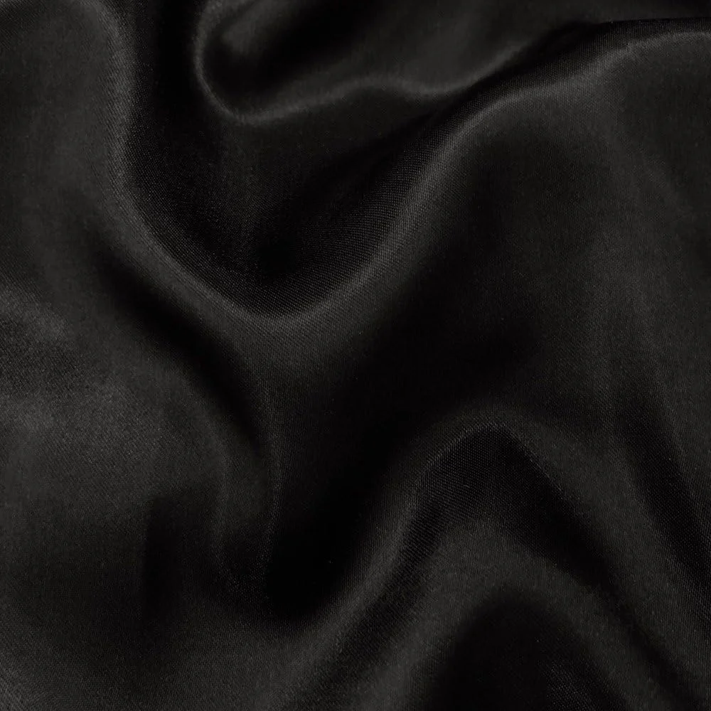 پارچه ساتن عروس طرح Charmeuse، عرض 152 سانتی متر، متری، مناسب برای عروسی، پوشاک، صنایع دستی، دکور، و لباس (مشکی، 5 یارد)