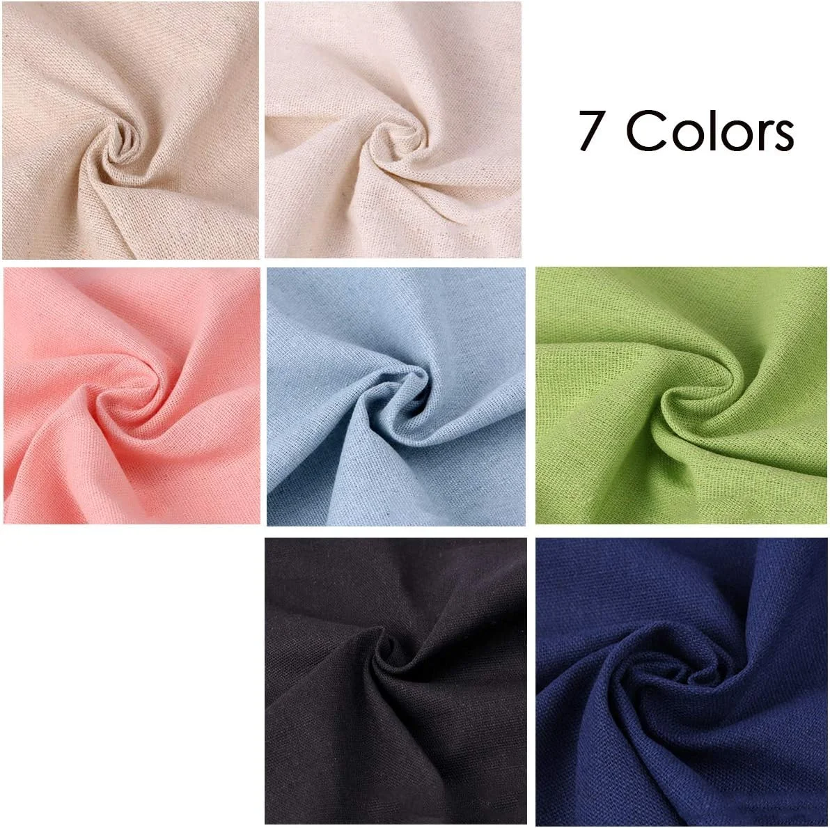 MWELLEWM پارچه کتانی سوزن دوزی 7 تکه / ست پارچه یک رنگ لباس لوازم جانبی صنایع دستی پارچه گلدوزی مربعی (50 * 50 سانتی متر)… MWELLEWM پارچه کتانی سوزن دوزی 7 تکه / ست پارچه یک رنگ لباس لوازم جانبی صنایع دستی پارچه گلدوزی مربعی (50 * 50 سانتی متر)…