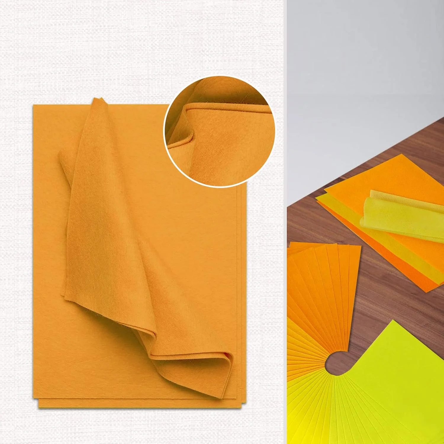 برگه های نمدی نرم Jtnohx، پارچه نمدی صنایع دستی متنوع 20×30 سانتی متر، نمد مربعی ضخیم 1.4 میلی متر برای صنایع دستی، 4 رنگ 40 تکه نمد رنگی برای پروژه های DIY (سری زرد) برگه های نمدی نرم Jtnohx، پارچه نمدی صنایع دستی متنوع 20×30 سانتی متر، نمد مربعی ضخیم 1.4 میلی متر برای صنایع دستی، 4 رنگ 40 تکه نمد رنگی برای پروژه های DIY (سری زرد)