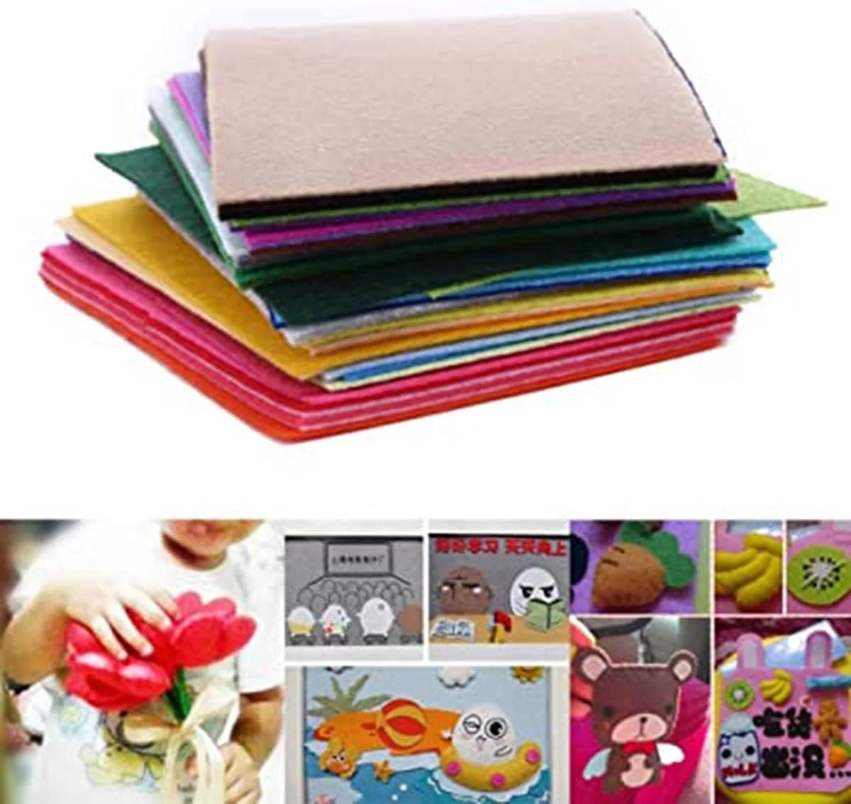 برگههای پارچه نمدی خزنه، پارچههای نساجی مربعی رنگی متنوع برای هنر و صنایع دستی، کاردستیهای DIY برای گلهای نمدی، زیر لیوانی نمدی، جواهرات نمدی، استیکرهای نمدی، 40 عدد برگههای پارچه نمدی خزنه، پارچههای نساجی مربعی رنگی متنوع برای هنر و صنایع دستی، کاردستیهای DIY برای گلهای نمدی، زیر لیوانی نمدی، جواهرات نمدی، استیکرهای نمدی، 40 عدد