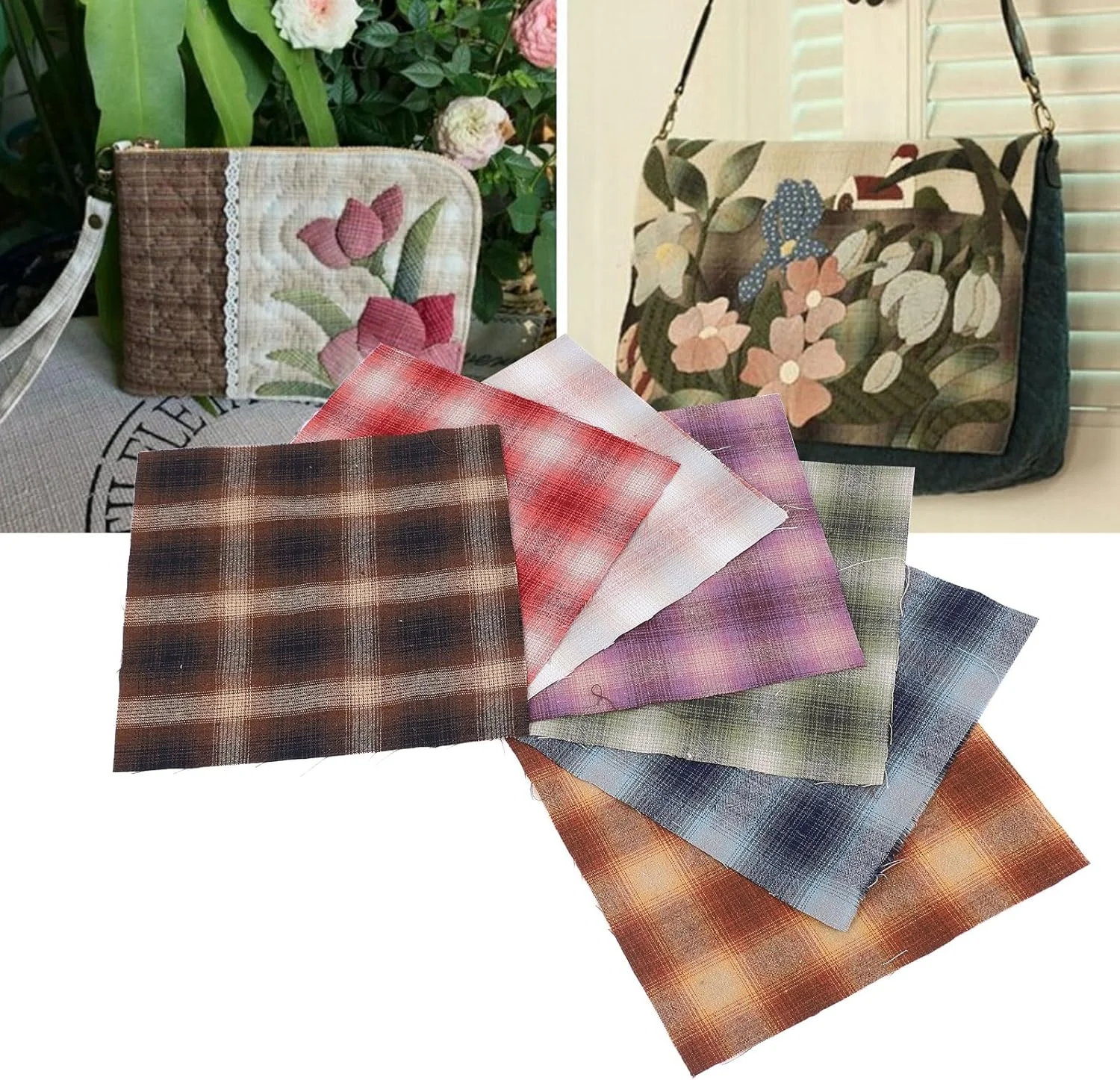 پارچه طرح چهارخانه سوراندی، 7 تکه پارچه نخی لحافی 20x20 سانتی متری، پارچه شطرنجی دست دوز قدیمی برای صنایع دستی کریسمس، خیاطی، تکه دوزی، دکوراسیون منزل، 7 رنگ پارچه طرح چهارخانه سوراندی، 7 تکه پارچه نخی لحافی 20x20 سانتی متری، پارچه شطرنجی دست دوز قدیمی برای صنایع دستی کریسمس، خیاطی، تکه دوزی، دکوراسیون منزل، 7 رنگ