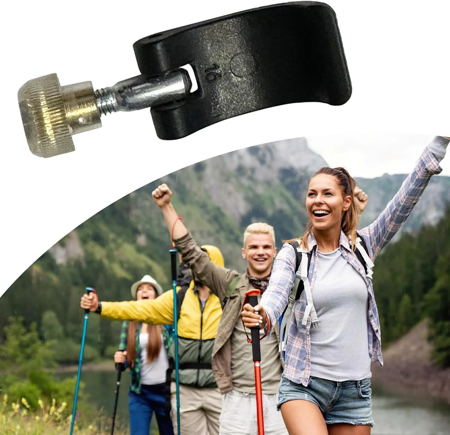 Trekking Pole Lock Replacement | Lock Handle for Walking Pole | Climbing Stick Part Fastener Clamp for Climbing Camping Mountaineering Backpacking Outdoor