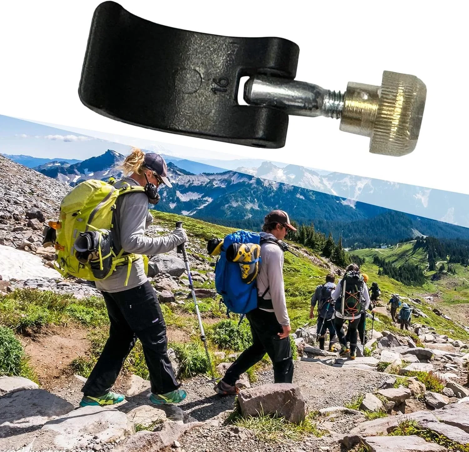 Trekking Pole Lock Replacement | Lock Handle for Walking Pole | Climbing Stick Part Fastener Clamp for Climbing Camping Mountaineering Backpacking Outdoor