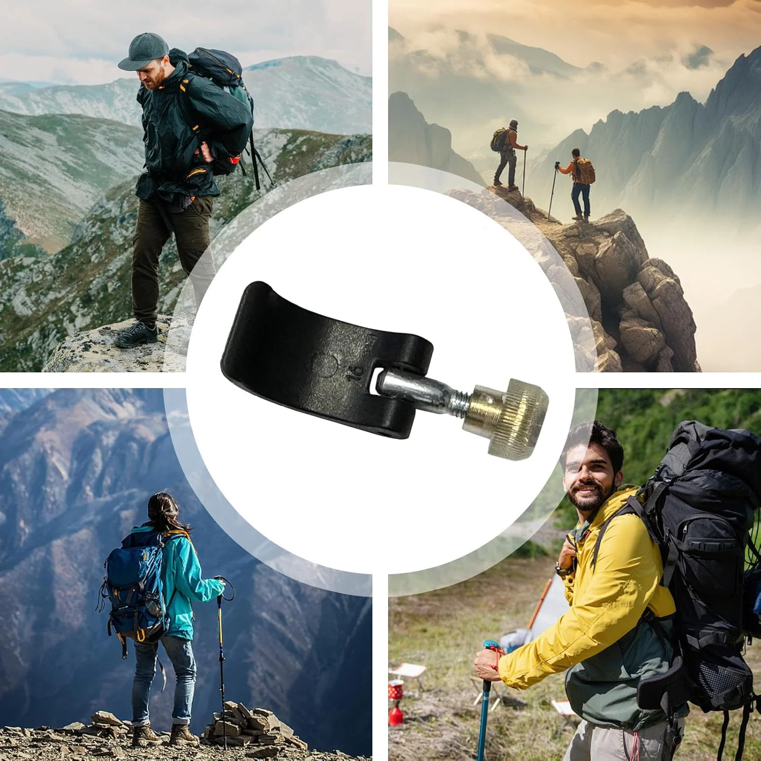 Trekking Pole Lock Replacement | Lock Handle for Walking Pole | Climbing Stick Part Fastener Clamp for Climbing Camping Mountaineering Backpacking Outdoor