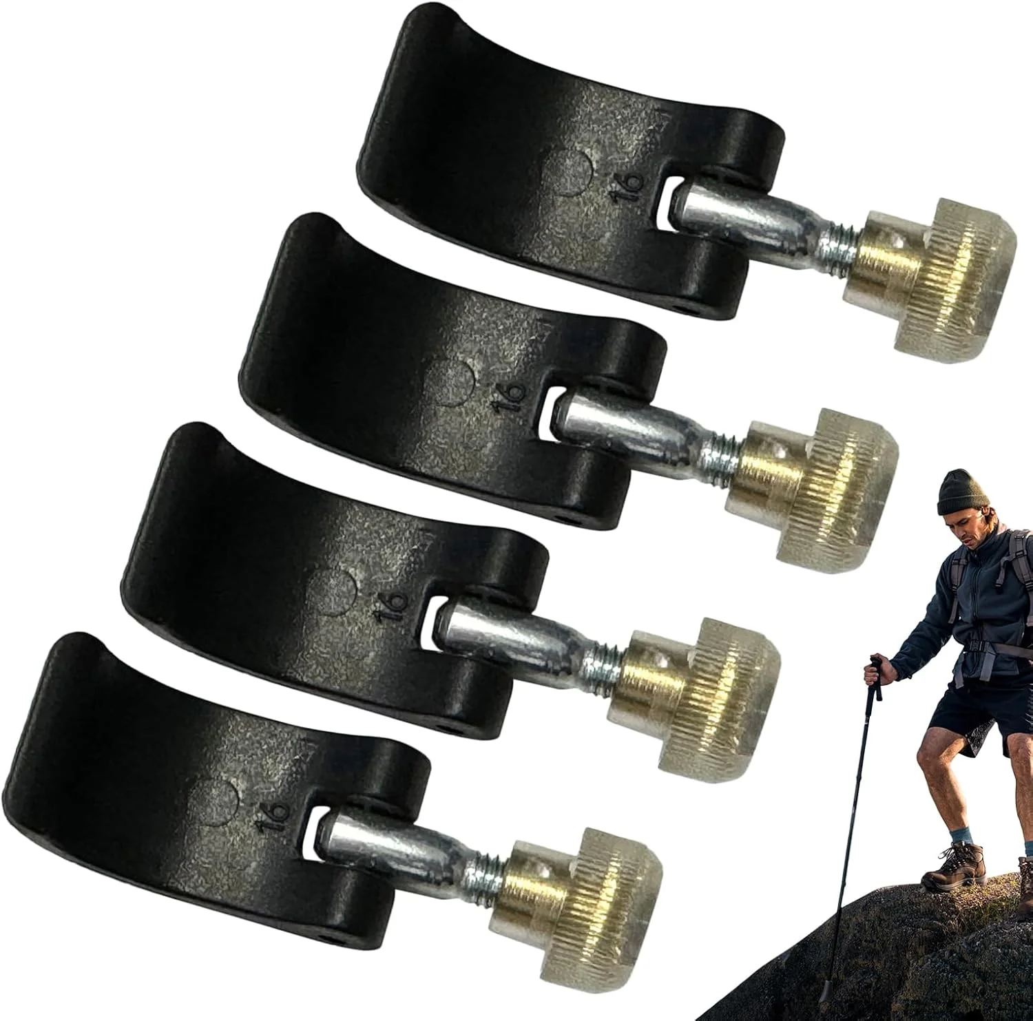 Trekking Pole Lock Replacement | Lock Handle for Walking Pole | Climbing Stick Part Fastener Clamp for Climbing Camping Mountaineering Backpacking Outdoor
