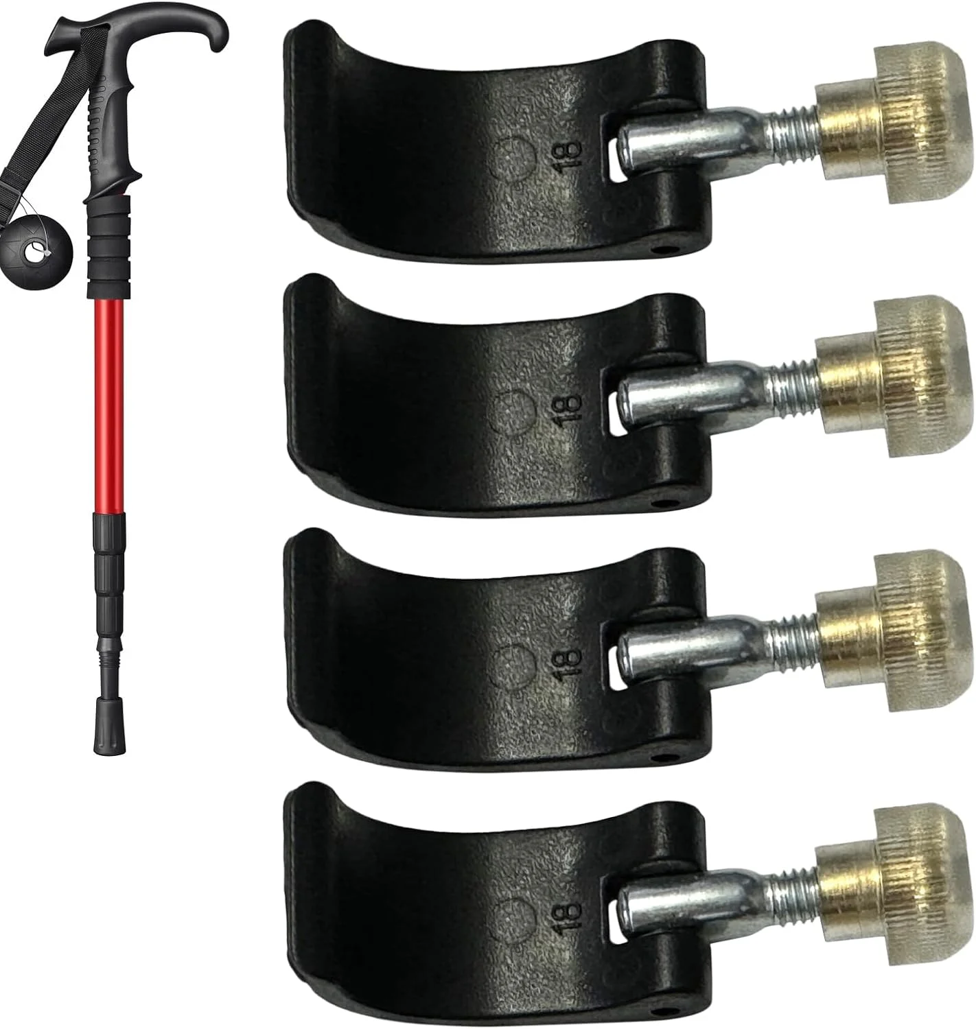 Trekking Pole Parts, Lock Replacement For Trekking Pole, Climbing Stick Supplies Fastener Clamp For Camping Backpacking Hiking Mountaineering Trekking Pole Parts, Lock Replacement For Trekking Pole, Climbing Stick Supplies Fastener Clamp For Camping Backpacking Hiking Mountaineering