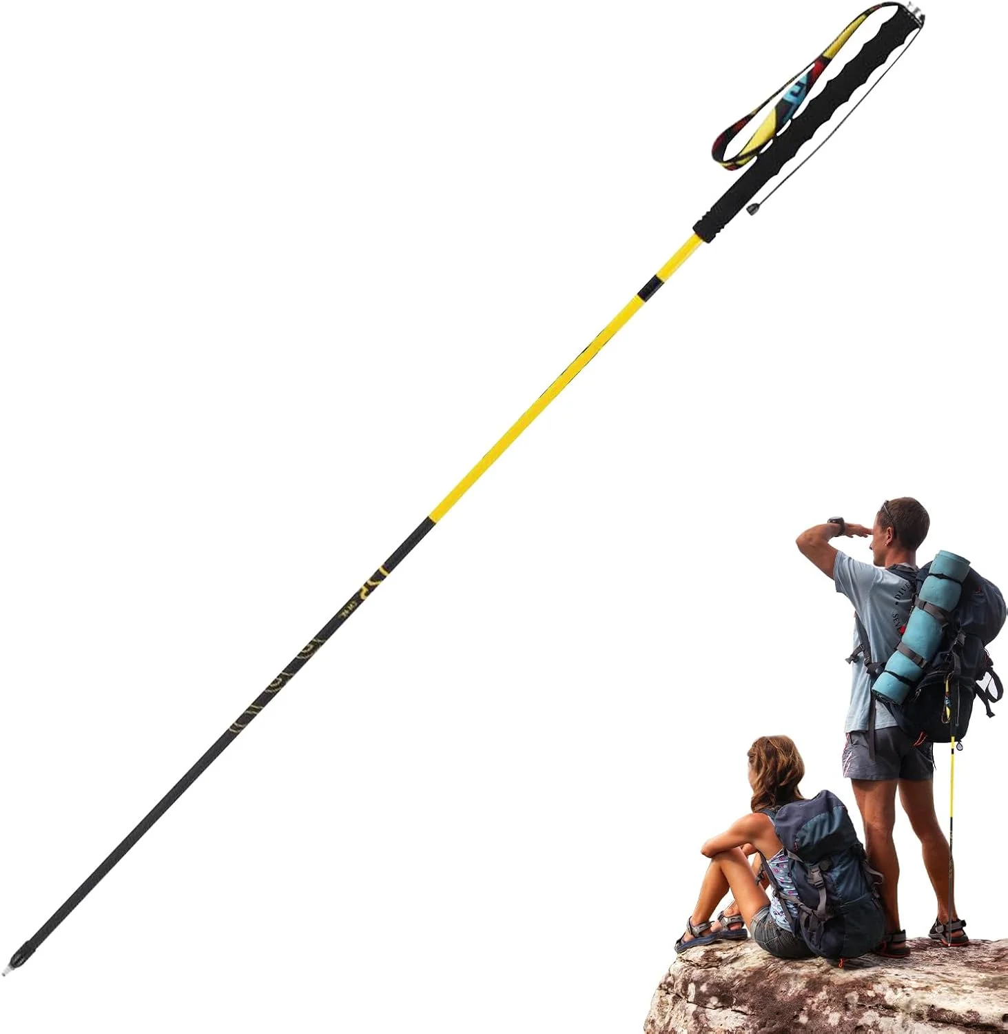 Trekking Poles | Telescopic Sticks - Portable Quick Lock System Retractable Pole for Men Women Climbing Running Backpacking Hiking Outdoor Activities