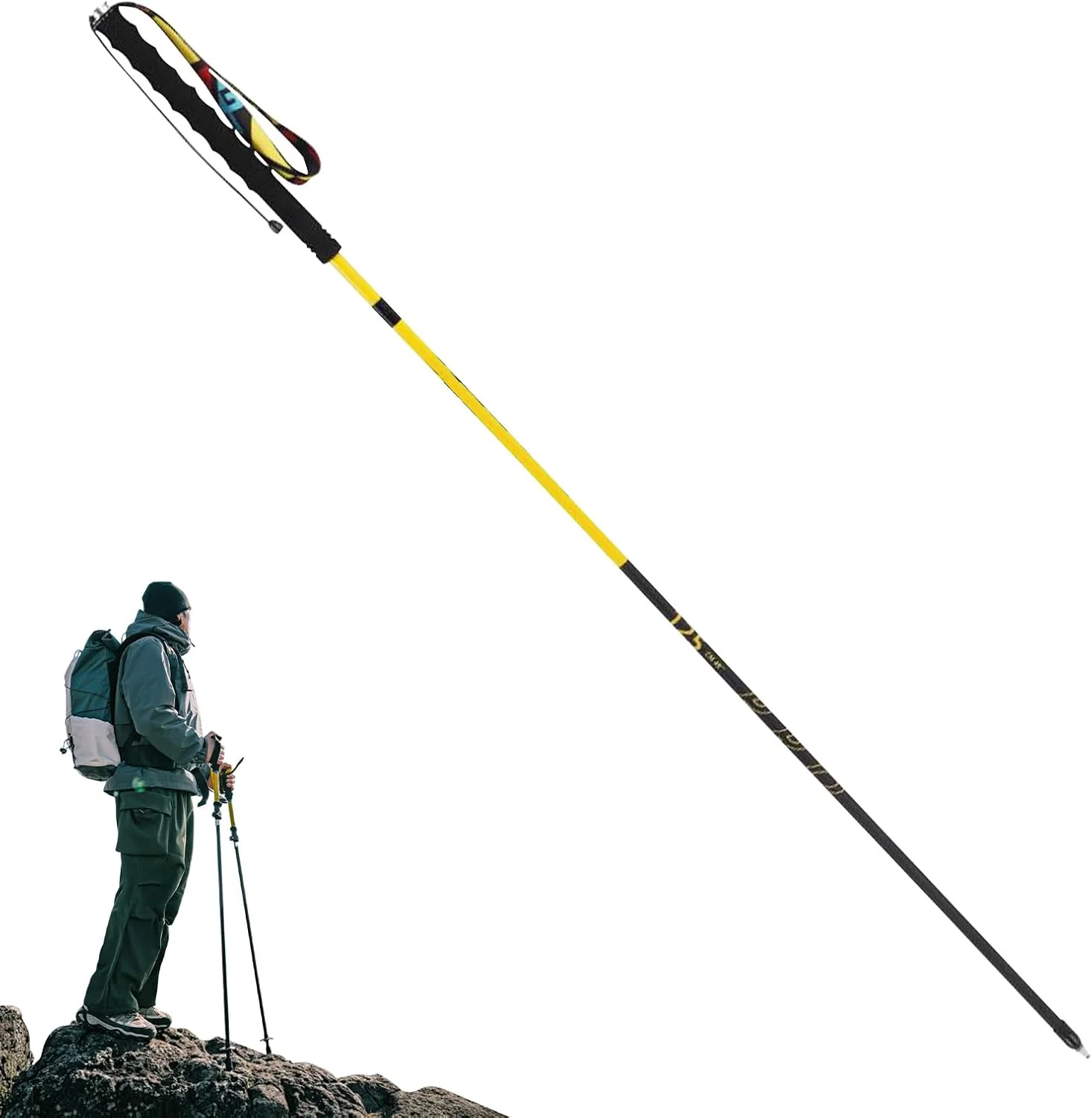 Hiking Sticks, Telescopic Sticks, Portable Quick Lock System Retractable Pole for Men Women Climbing Running Backpacking Hiking Outdoor Activities