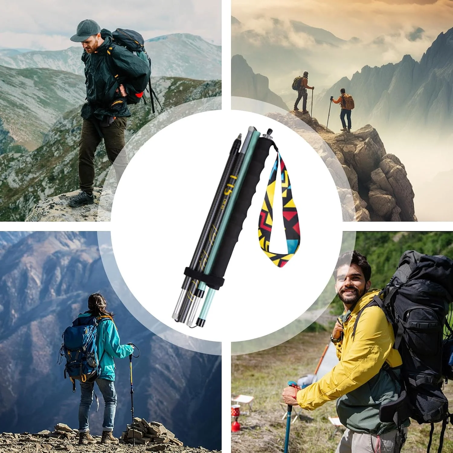 Trekking Poles for Hiking | Camping Sticks - Portable Quick Lock System Retractable Pole for Men Women Climbing Running Backpacking Hiking Outdoor Activities Trekking Poles for Hiking | Camping Sticks - Portable Quick Lock System Retractable Pole for Men Women Climbing Running Backpacking Hiking Outdoor Activities