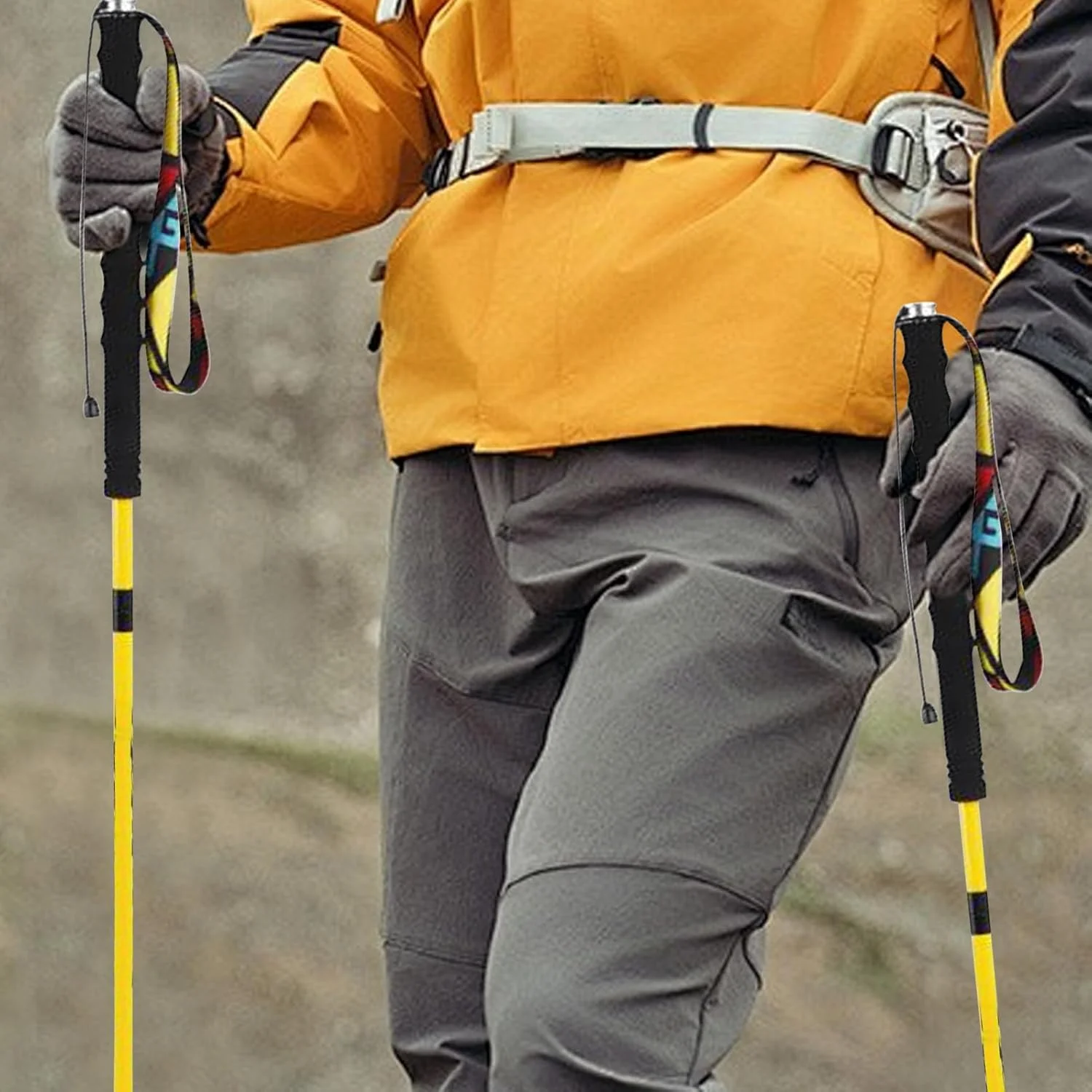 باتوم کوهنوردی برای پیاده روی | عصای کوله پشتی - سیستم قفل سریع، سبک وزن، قابل حمل و جمع شونده برای مردان و زنان، مناسب دویدن در فضای باز، صخره نوردی، کوهنوردی و پیاده روی