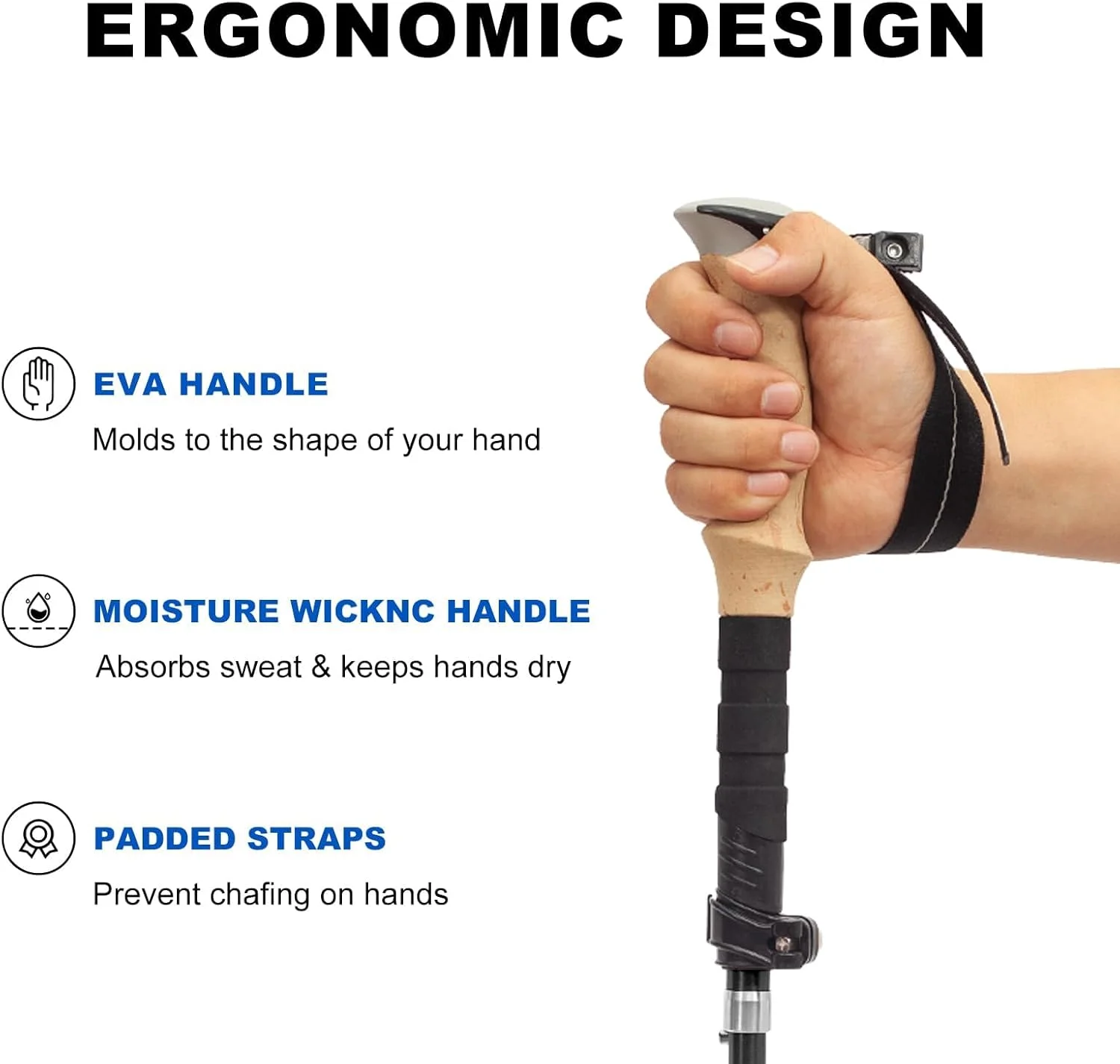 باتوم کوهنوردی برای پیاده روی و عصای کوهنوردی، تاشو و سبک وزن، دسته های چوب پنبه ای واقعی و فوم EVA راحت، لوازم ضروری کوهنوردی برای مردان، زنان و سالمندان، ست 2 عددی، مشکی باتوم کوهنوردی برای پیاده روی و عصای کوهنوردی، تاشو و سبک وزن، دسته های چوب پنبه ای واقعی و فوم EVA راحت، لوازم ضروری کوهنوردی برای مردان، زنان و سالمندان، ست 2 عددی، مشکی