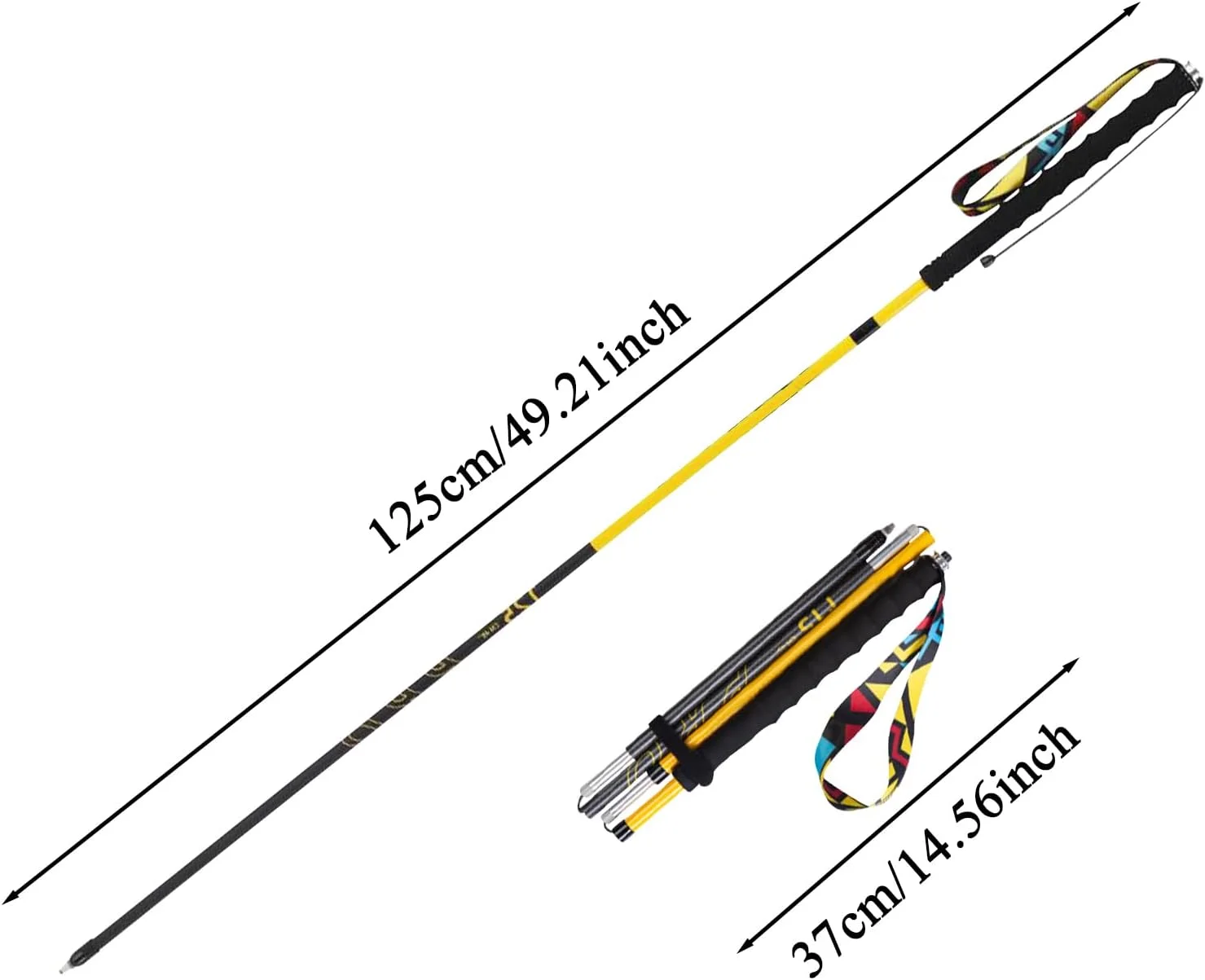 عصا کوهنوردی - عصا کوله پشتی، میله سبک وزن قابل حمل و جمع شونده برای مردان، مناسب دویدن، کوله گردی در فضای باز، صخره نوردی، کوهنوردی، کمپینگ و پیاده روی
