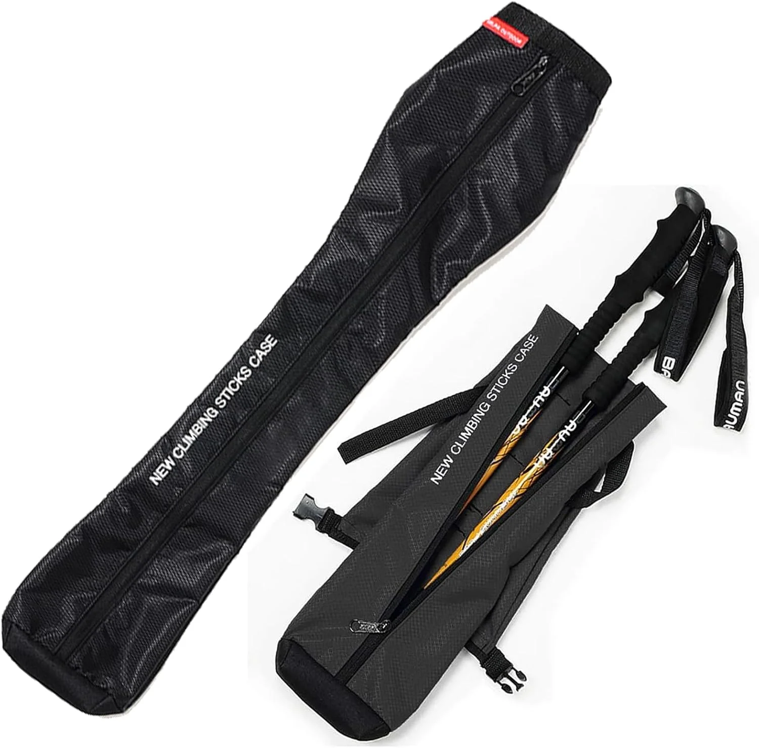 کیف حمل میله کوهنوردی قابل حمل Chris.W با زیپ برای نگهداری عصا و میله های پیاده روی