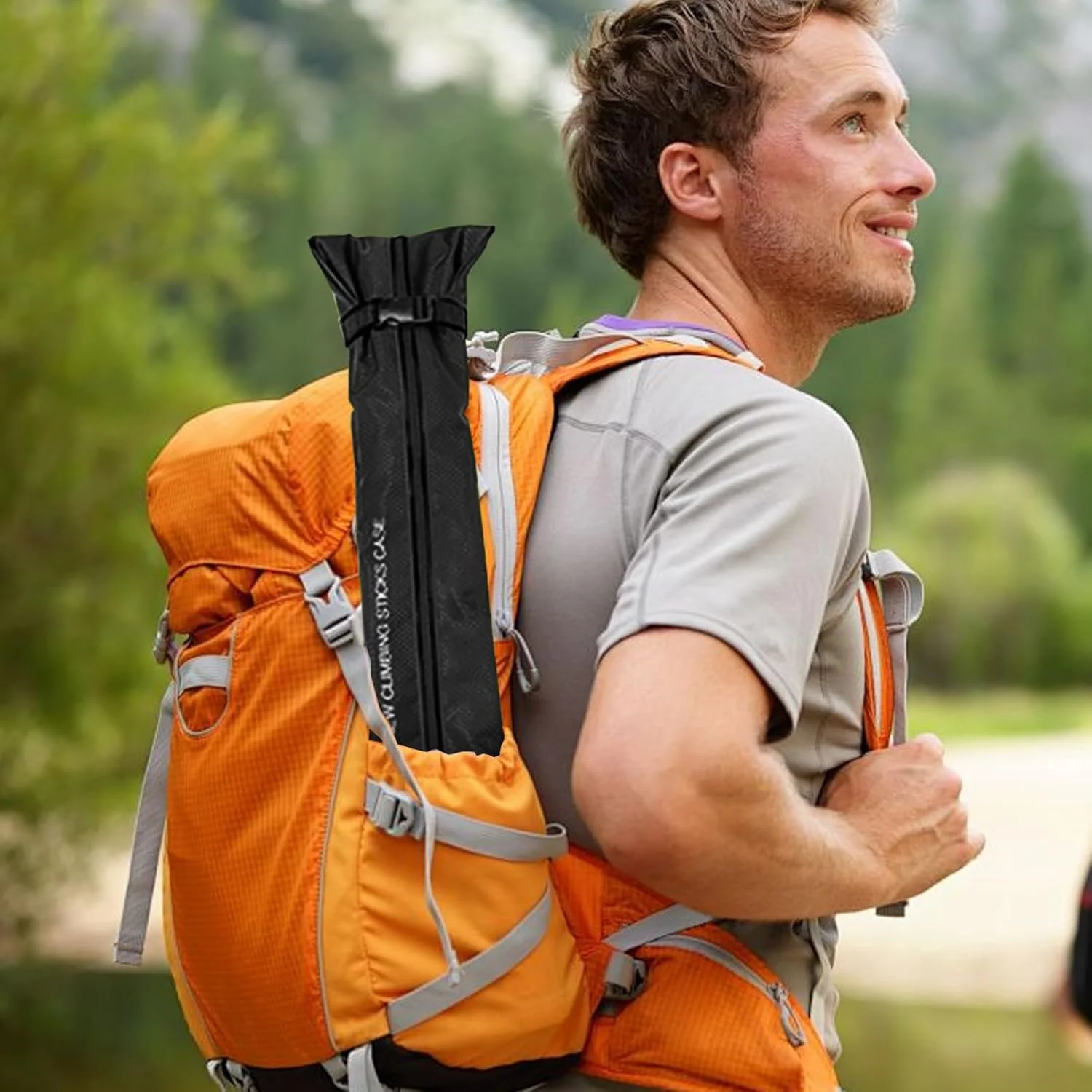 کیف حمل میله کوهنوردی قابل حمل Chris.W با زیپ برای نگهداری عصا و میله های پیاده روی