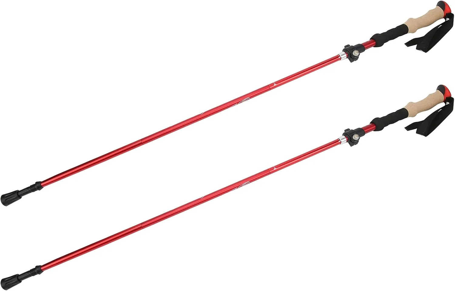 عصای کوهنوردی HEJLZC، آلیاژ آلومینیوم تاشو قابل حمل سبک وزن برای کوهنوردی و پیاده روی