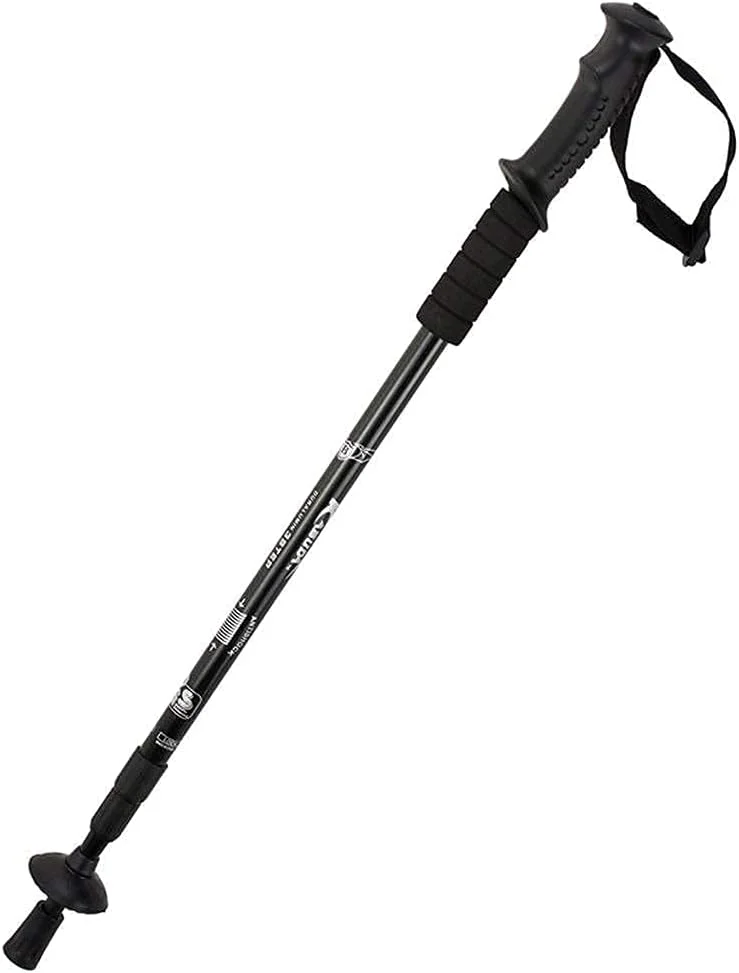 عصا زیر بغل چند منظوره تاشو، باتوم کوهنوردی، باتوم اسکی، عصای تلسکوپی آلیاژ آلومینیوم، عصای سه بخشی کوهنوردی، چوب دستی برای سالمندان - چن (سفید) LEOWE