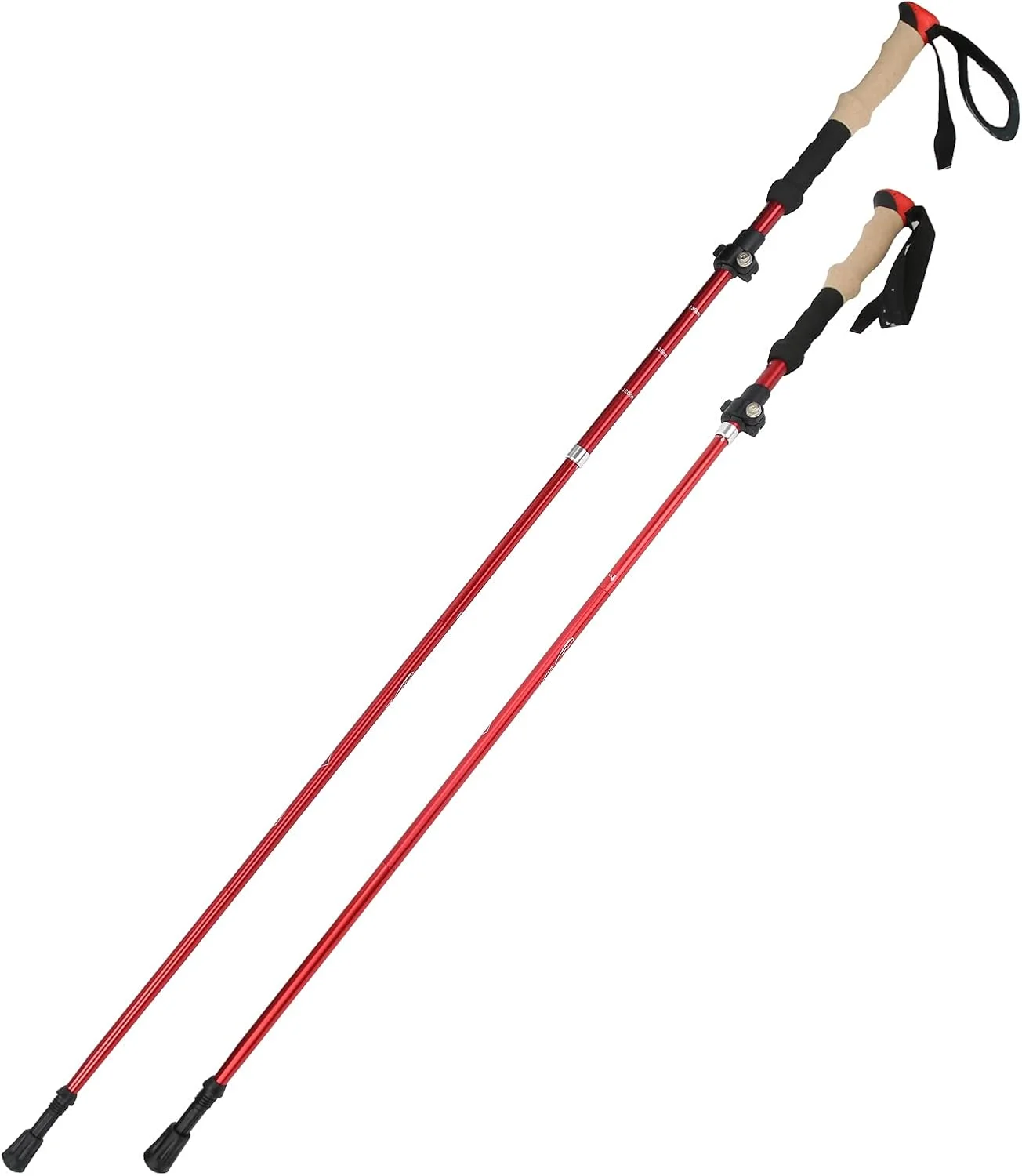 عصای کوهنوردی HEJLZC، آلیاژ آلومینیوم تاشو قابل حمل سبک وزن برای کوهنوردی و پیاده روی