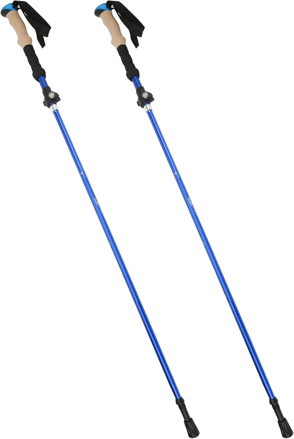 عصای کوهنوردی HEJLZC، آلیاژ آلومینیوم تاشو قابل حمل سبک وزن برای کوهنوردی، پیاده روی و گردش