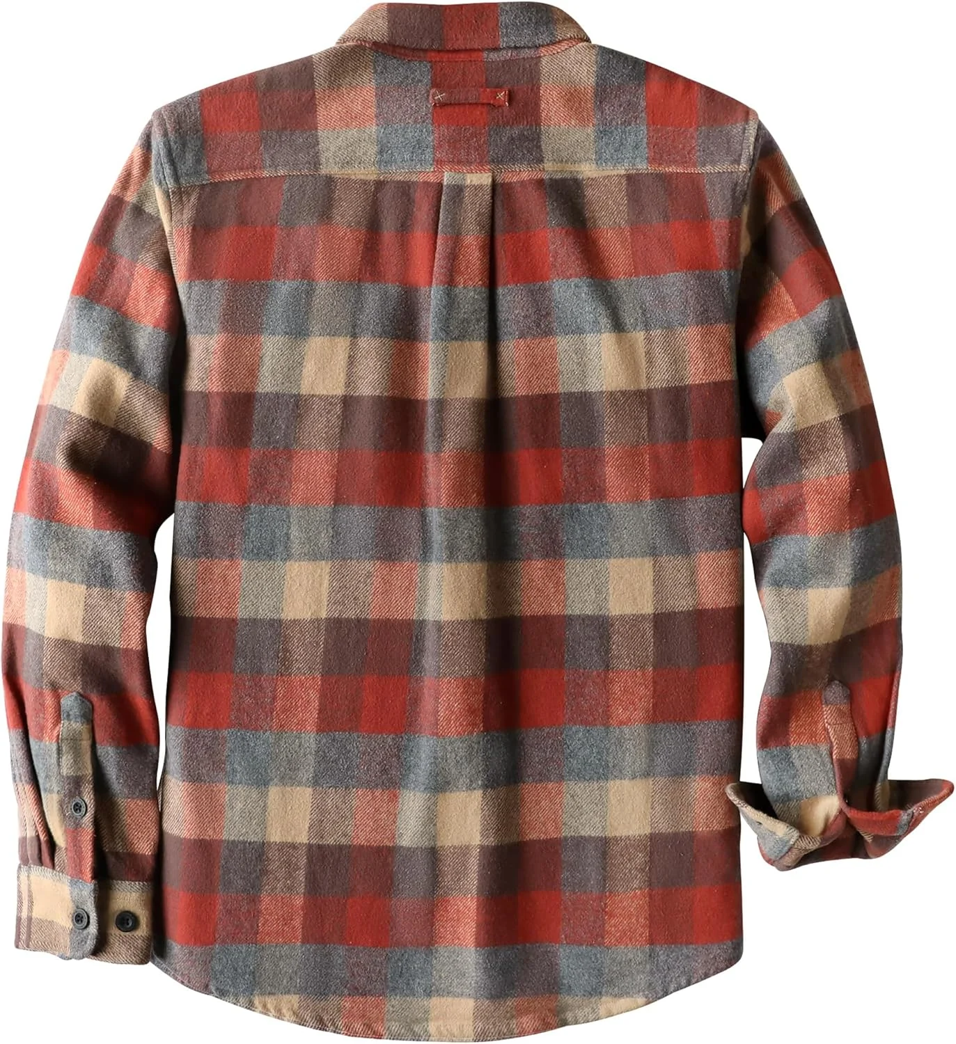 پیراهن فلانل فوق سنگین 13 اونسی مردانه Dubinik® آستین بلند، پیراهن های چهارخانه دکمه دار مردانه، وینتیج 100% پنبه