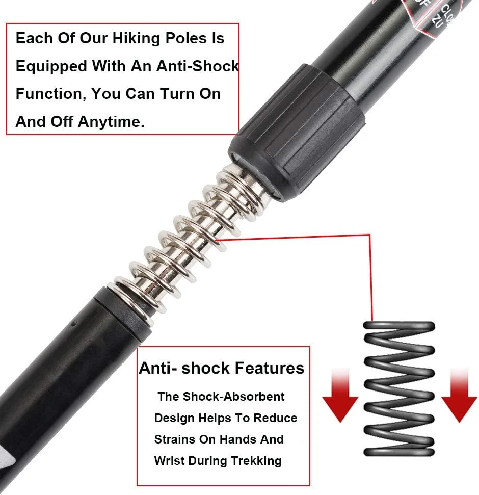 باتوم کوهنوردی Aihoye، بسته 2 عددی، تاشو، سبک وزن، ضد شوک، باتوم پیاده روی، باتوم کوهنوردی قابل تنظیم برای مردان و زنان باتوم کوهنوردی Aihoye، بسته 2 عددی، تاشو، سبک وزن، ضد شوک، باتوم پیاده روی، باتوم کوهنوردی قابل تنظیم برای مردان و زنان