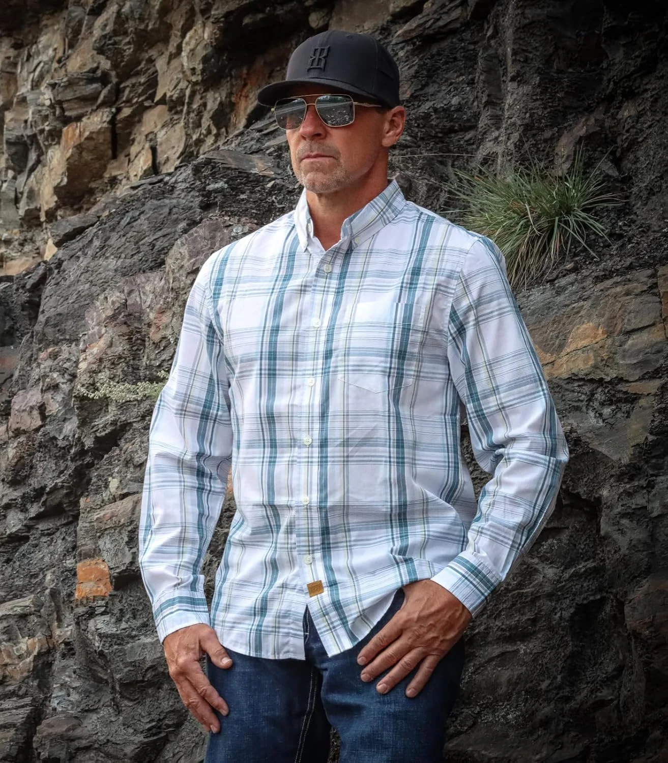 پیراهن های آستین بلند مردانه Dubinik®، پیراهن های مردانه چهارخانه با تن خور معمولی، پنبه ای راحت با جیب