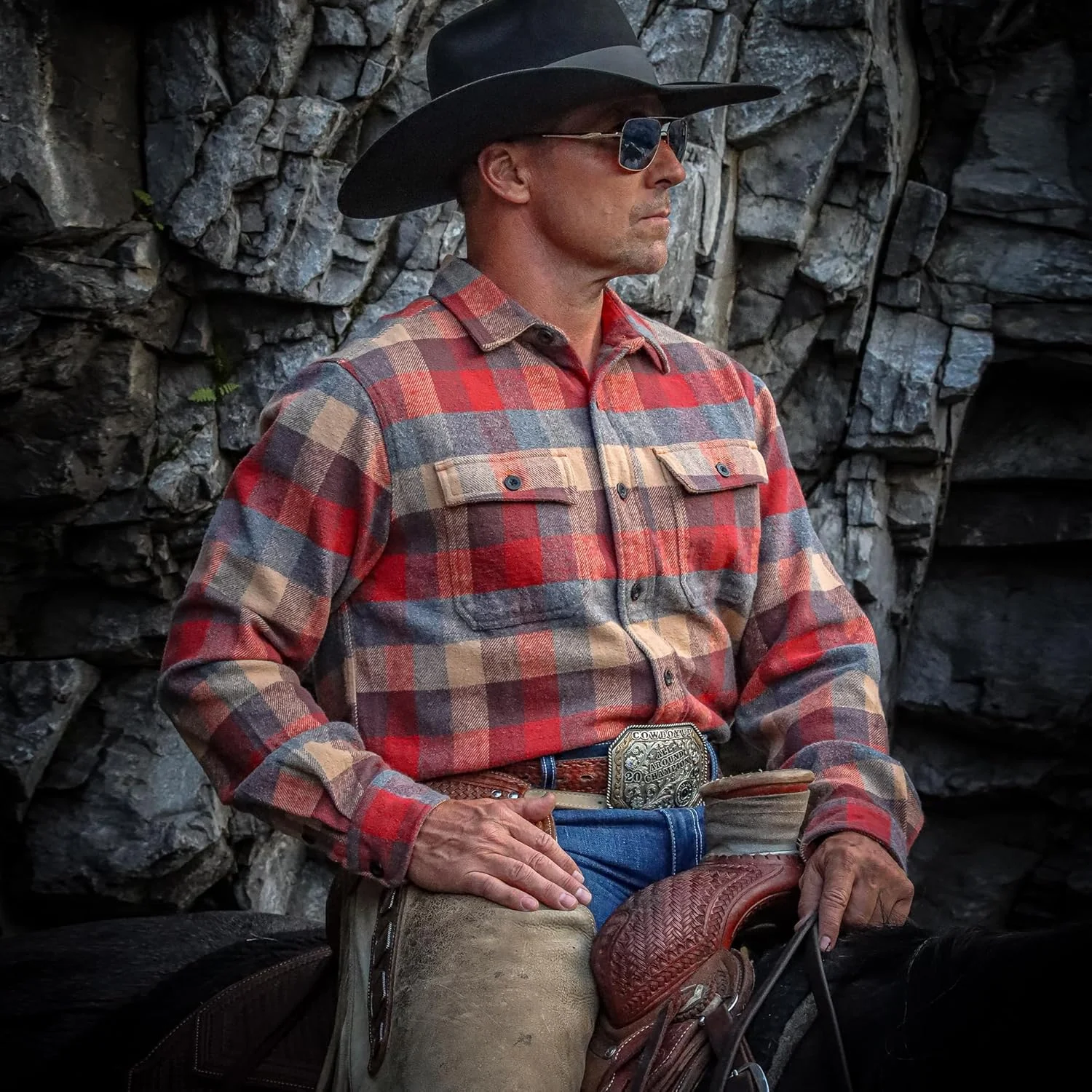 پیراهن فلانل فوق سنگین 13 اونسی مردانه Dubinik® آستین بلند، پیراهن های چهارخانه دکمه دار مردانه، وینتیج 100% پنبه