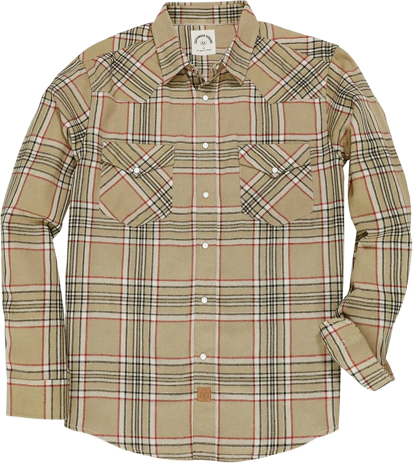 پیراهن مردانه فلانل Dubinik®، پیراهن چهارخانه مردانه وسترن کابویی وینتیج آستین بلند دکمه دار پنبه ای غیر رسمی